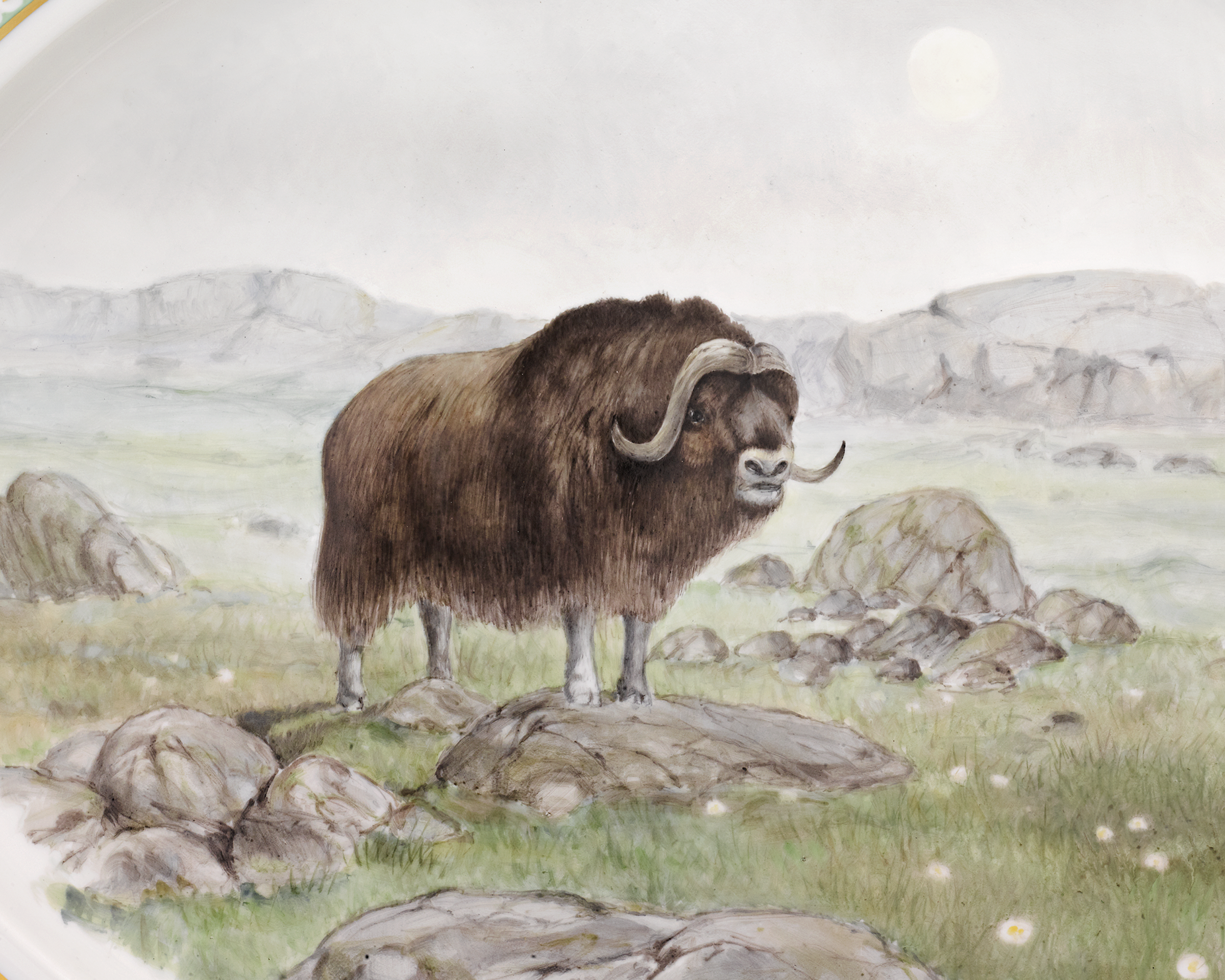 Flora Danica Musk Ox Serving Platter