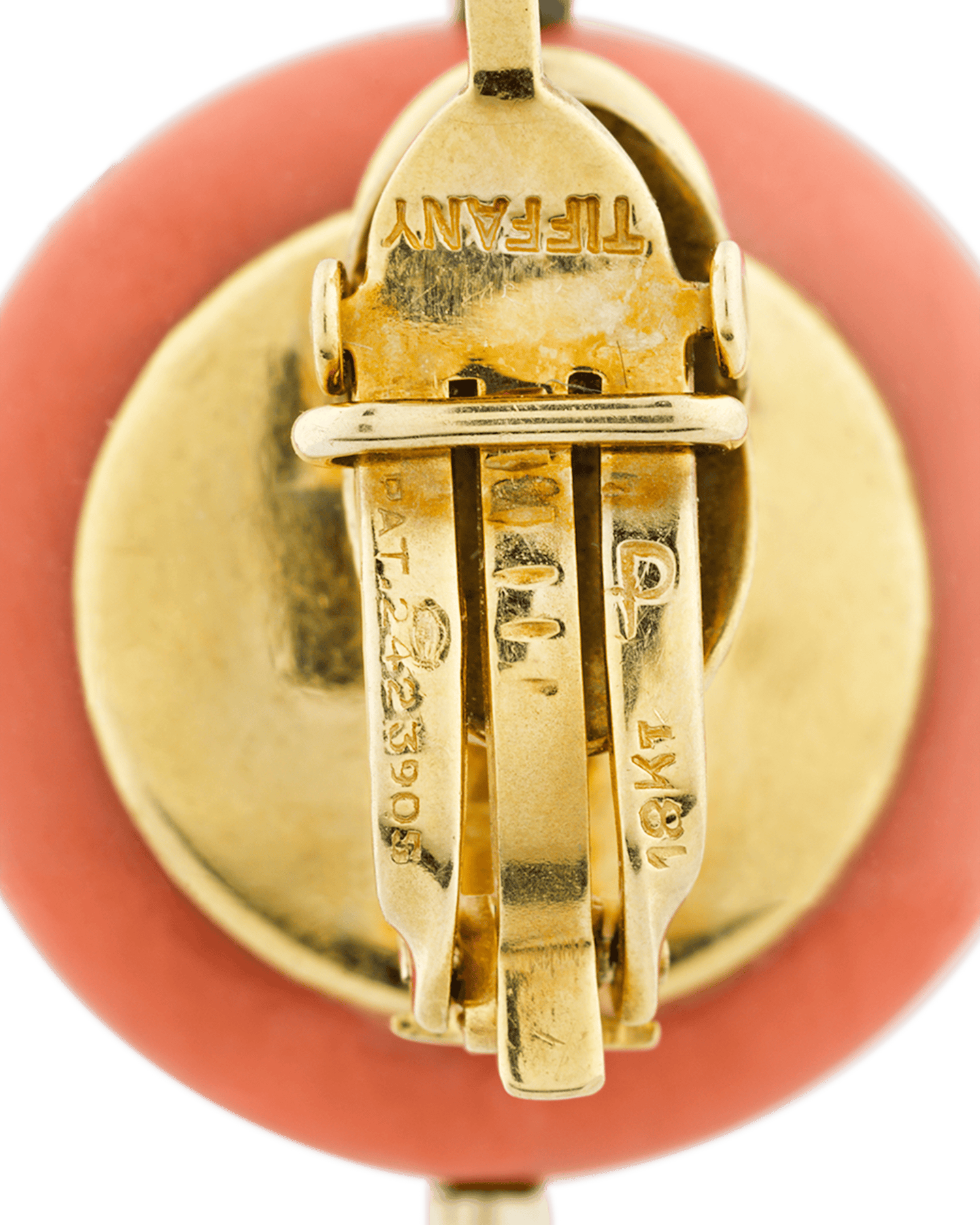 Tiffany & Co. Coral and Diamond Earrings