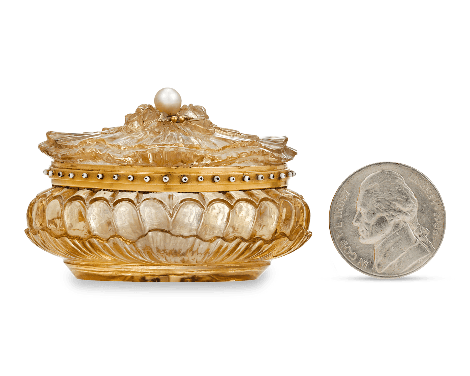 Carved Citrine Box