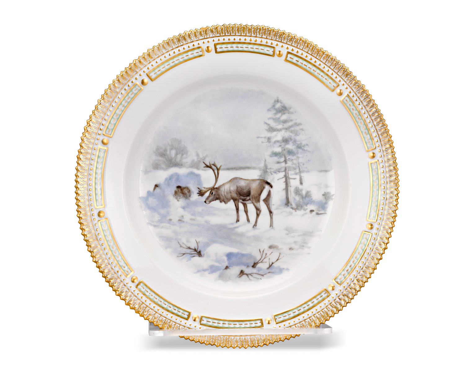 Flora Danica Reindeer Dinner Plate