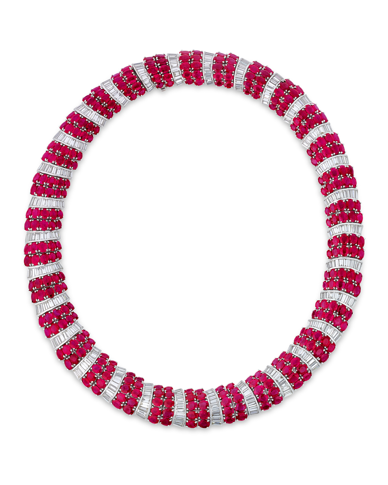 Burma Ruby and Diamond Necklace