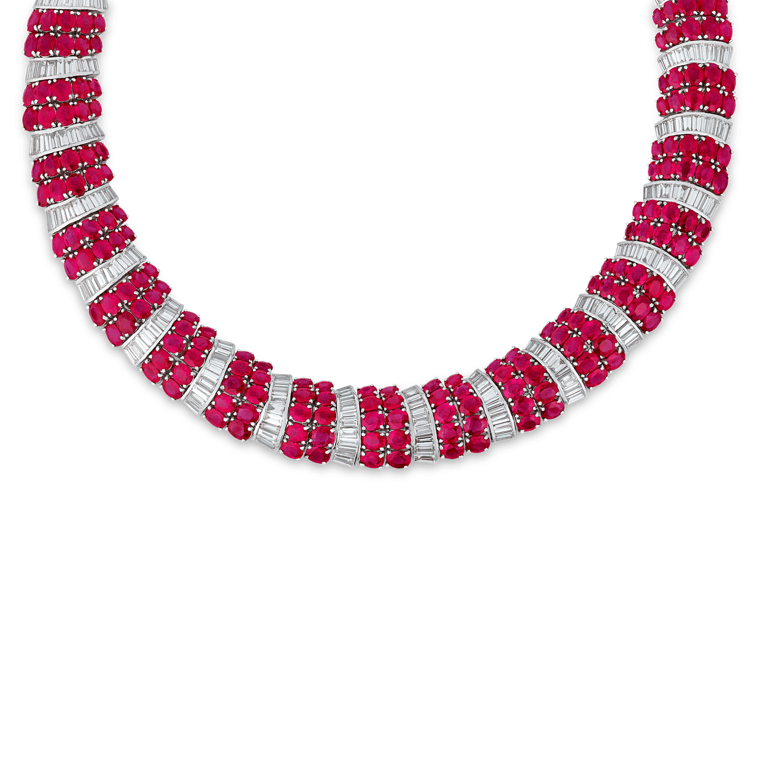 Burma Ruby and Diamond Necklace