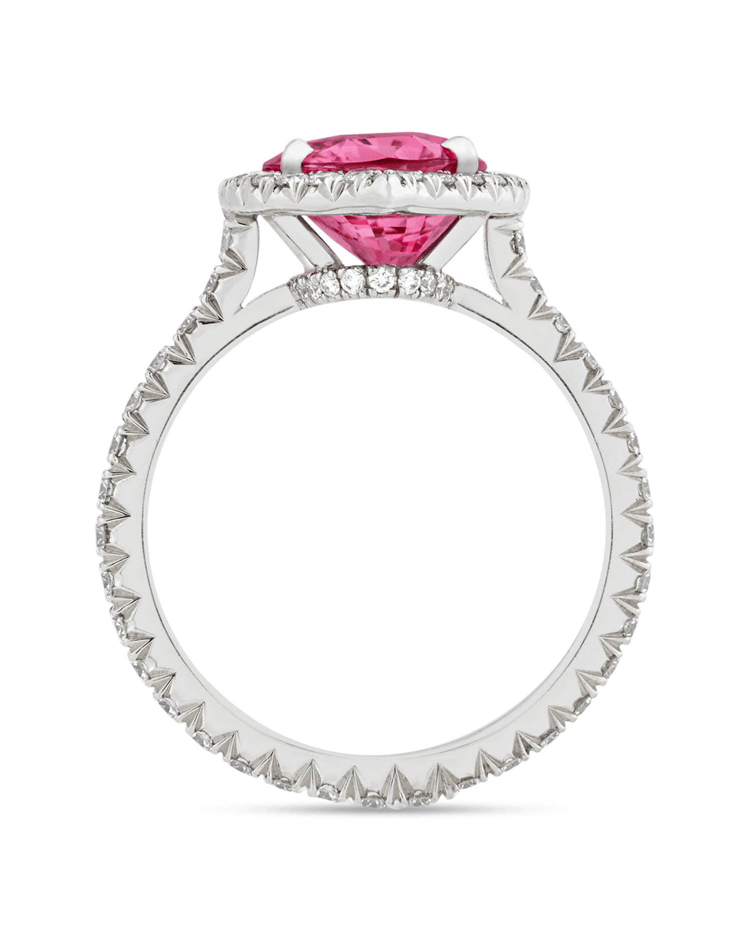 Untreated Pink Sapphire Ring, 4.03 Carats