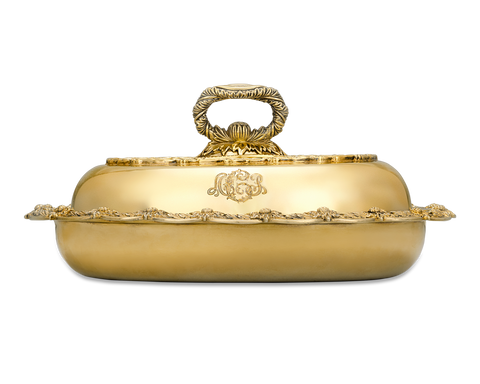 Chrysanthemum Silver Gilt Vegetable Dish by Tiffany & Co.