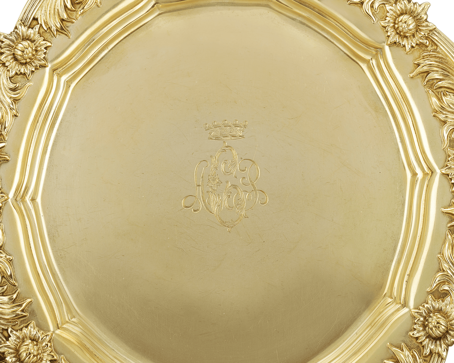 Chrysanthemum Silver Gilt Salad Plates by Tiffany & Co.