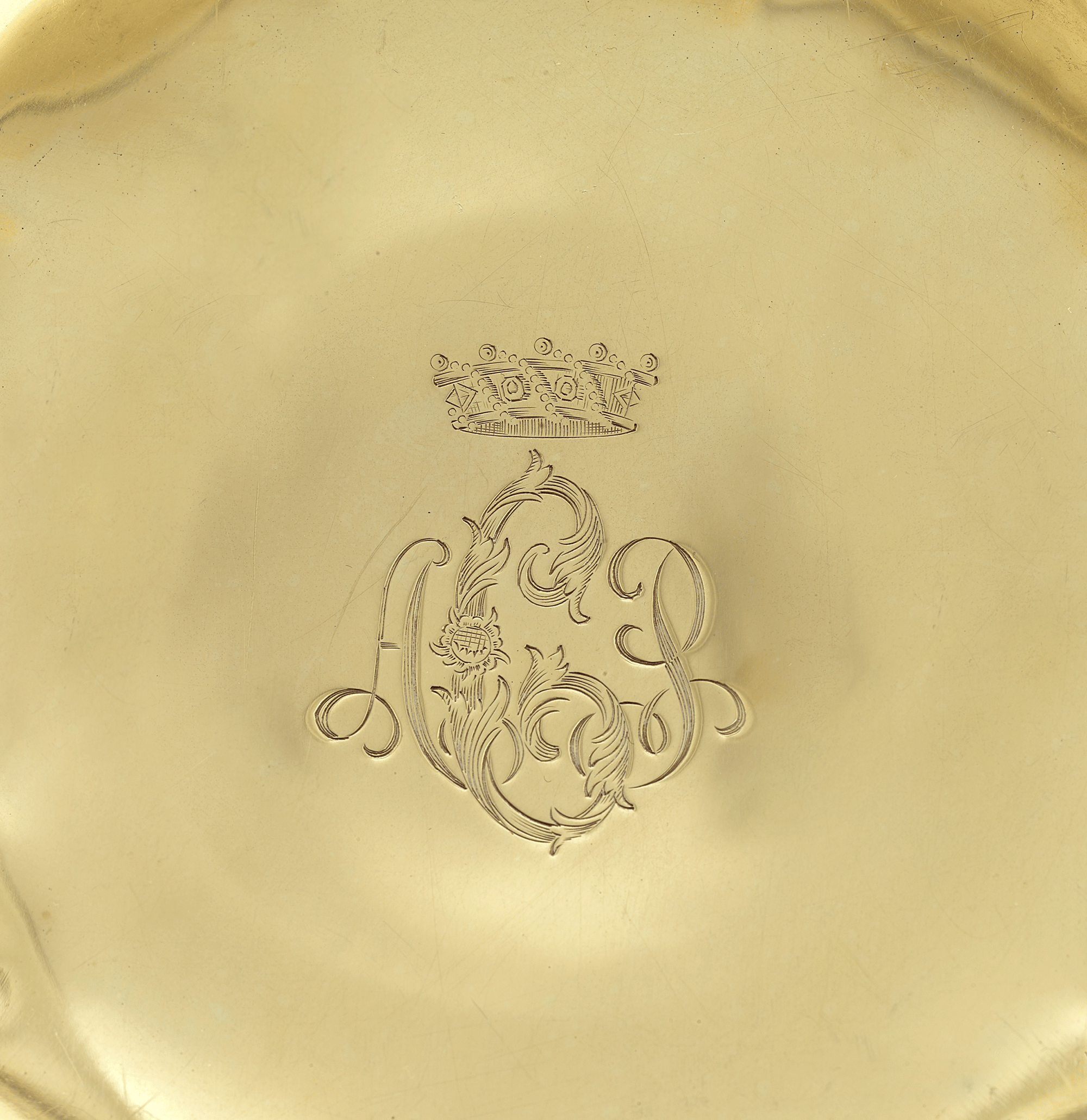 Tiffany & Co. Chrysanthemum Silver Gilt Tazze, Set of 4