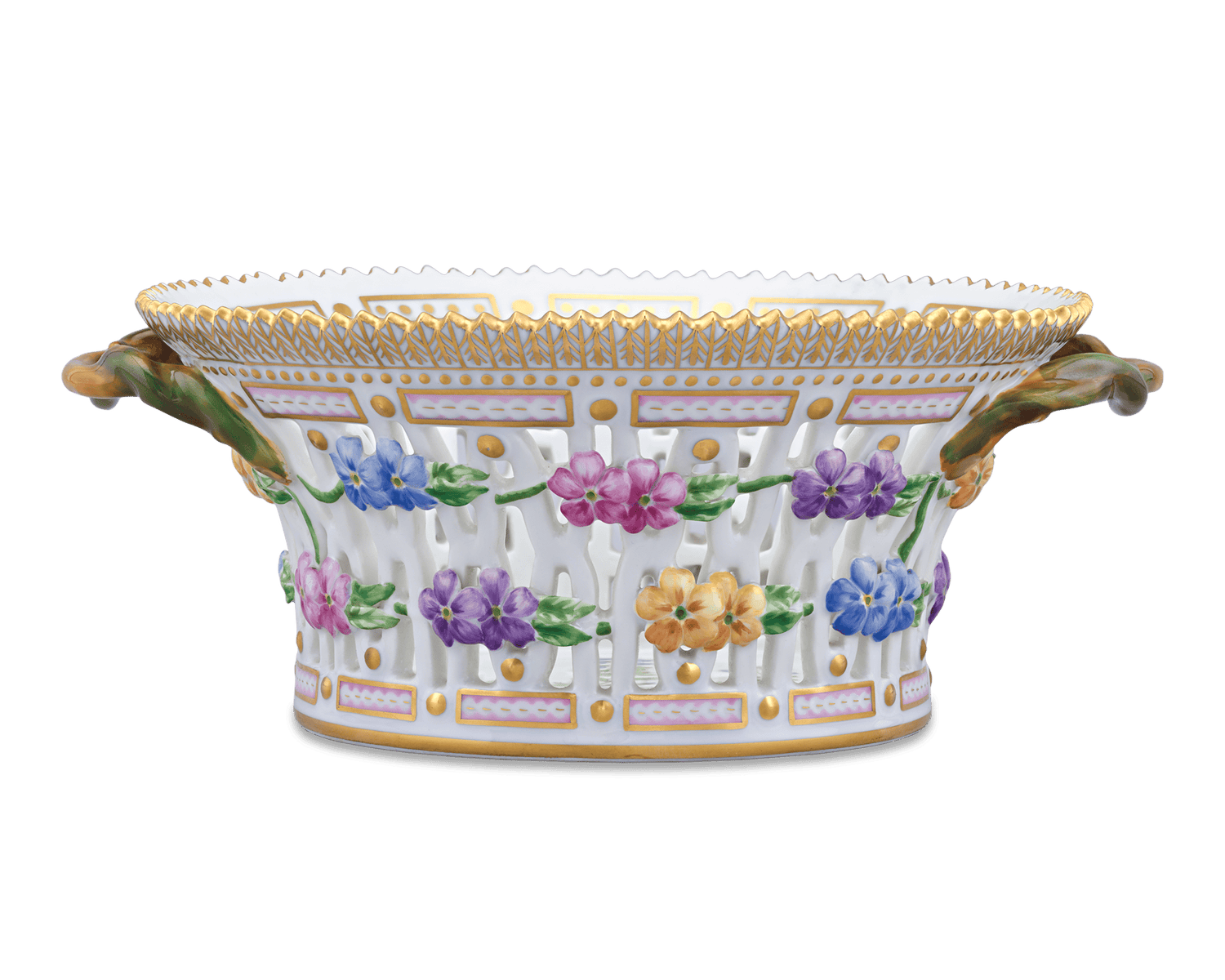 Flora Danica Pierced Porcelain Basket by Royal Copenhagen