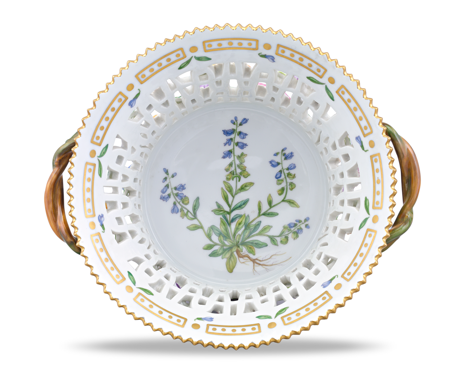 Flora Danica Pierced Porcelain Basket by Royal Copenhagen
