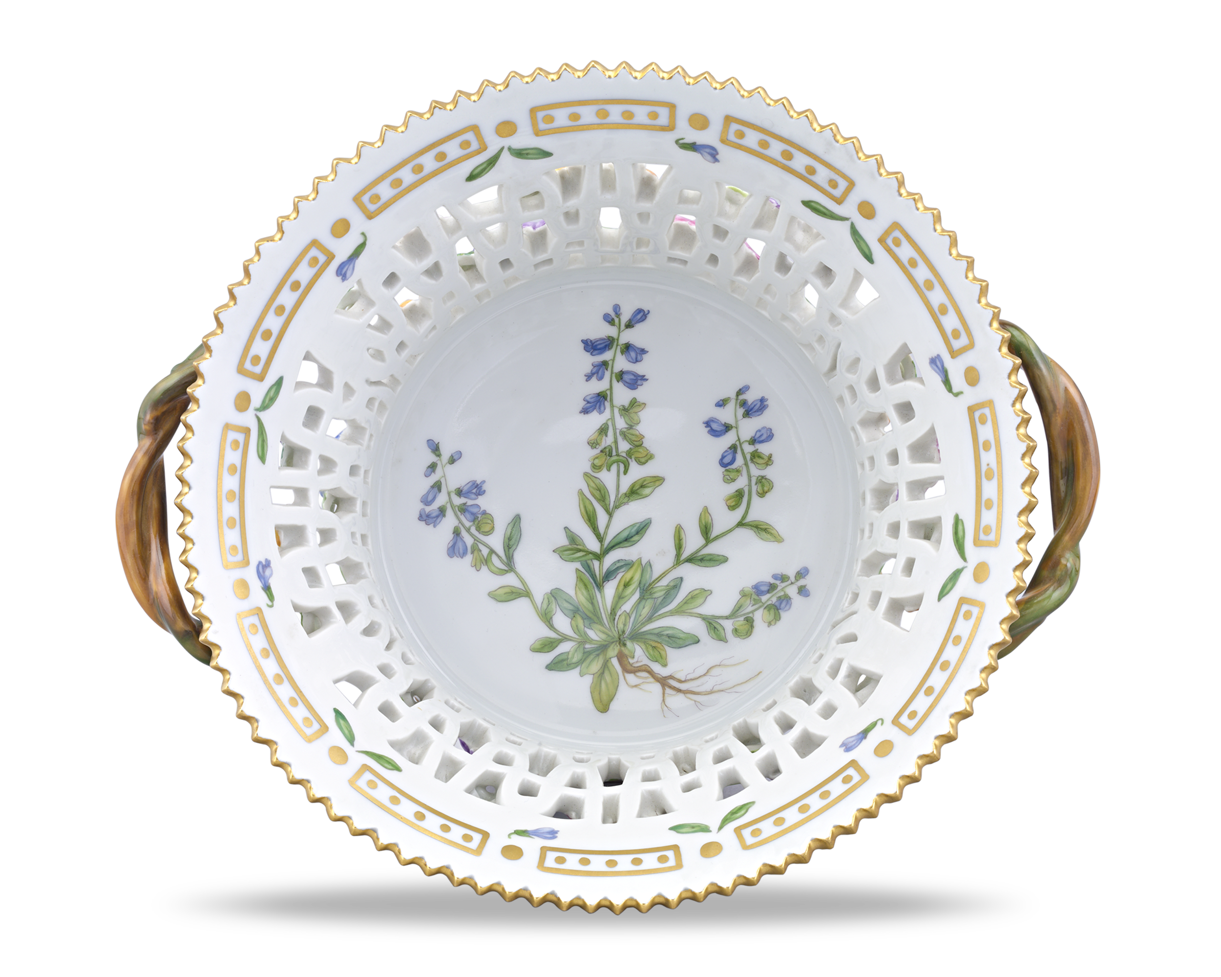 Flora Danica Pierced Porcelain Basket by Royal Copenhagen