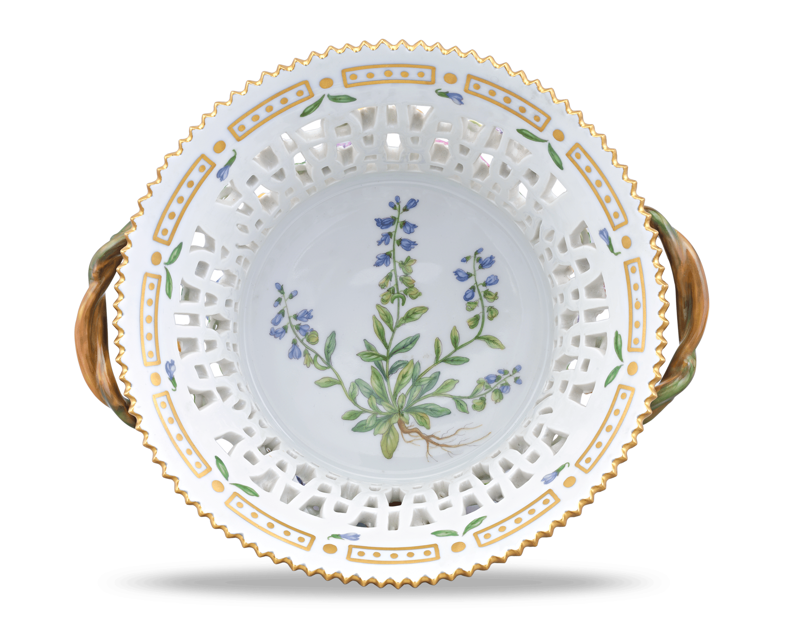 Flora Danica Pierced Porcelain Basket by Royal Copenhagen