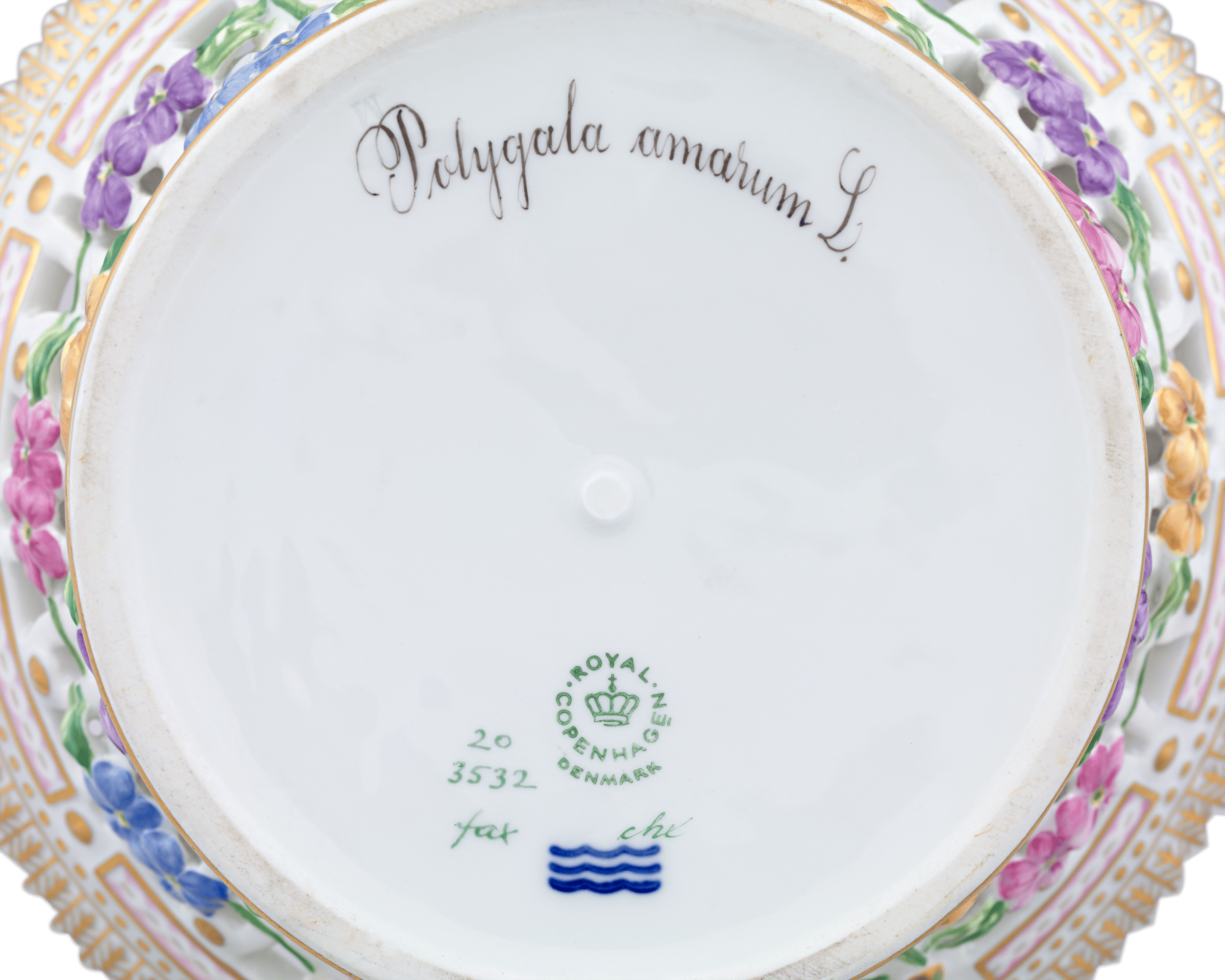 Flora Danica Pierced Porcelain Basket by Royal Copenhagen