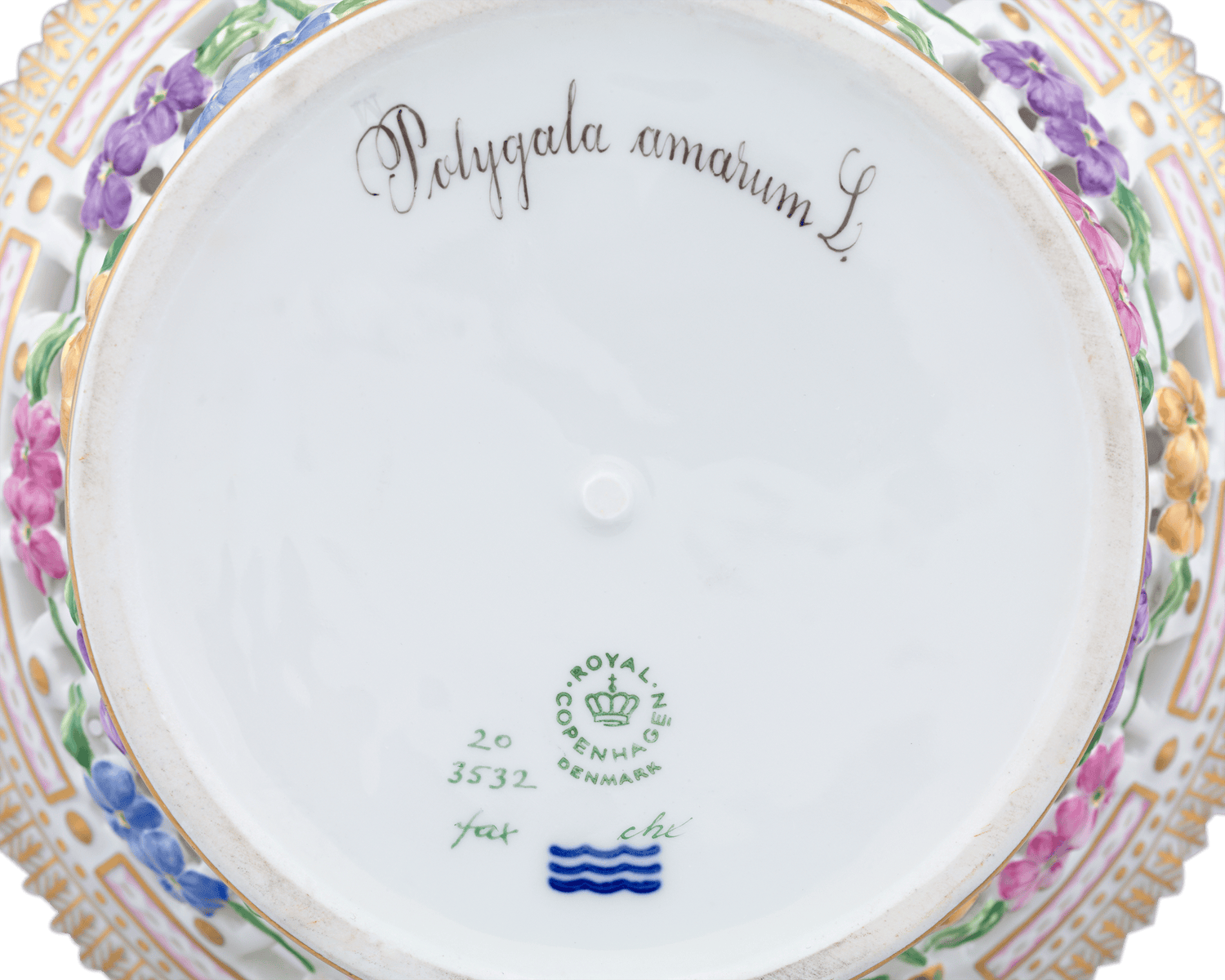 Flora Danica Pierced Porcelain Basket by Royal Copenhagen