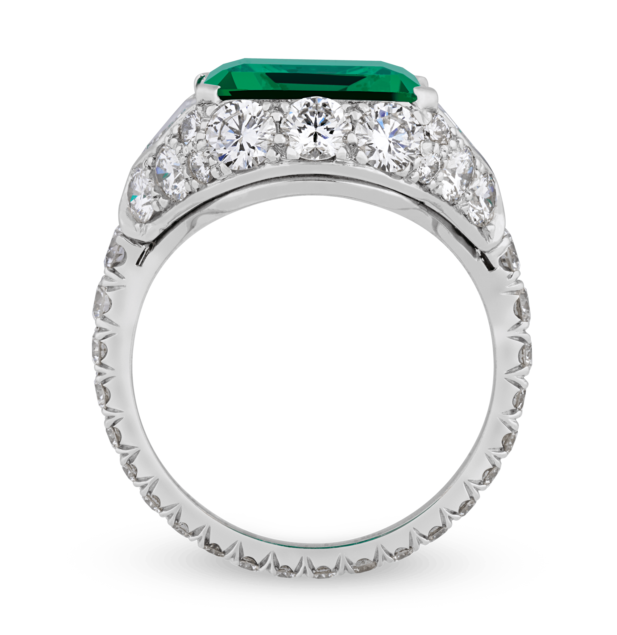 Colombian Emerald Ring, Untreated, 4.17 Carats