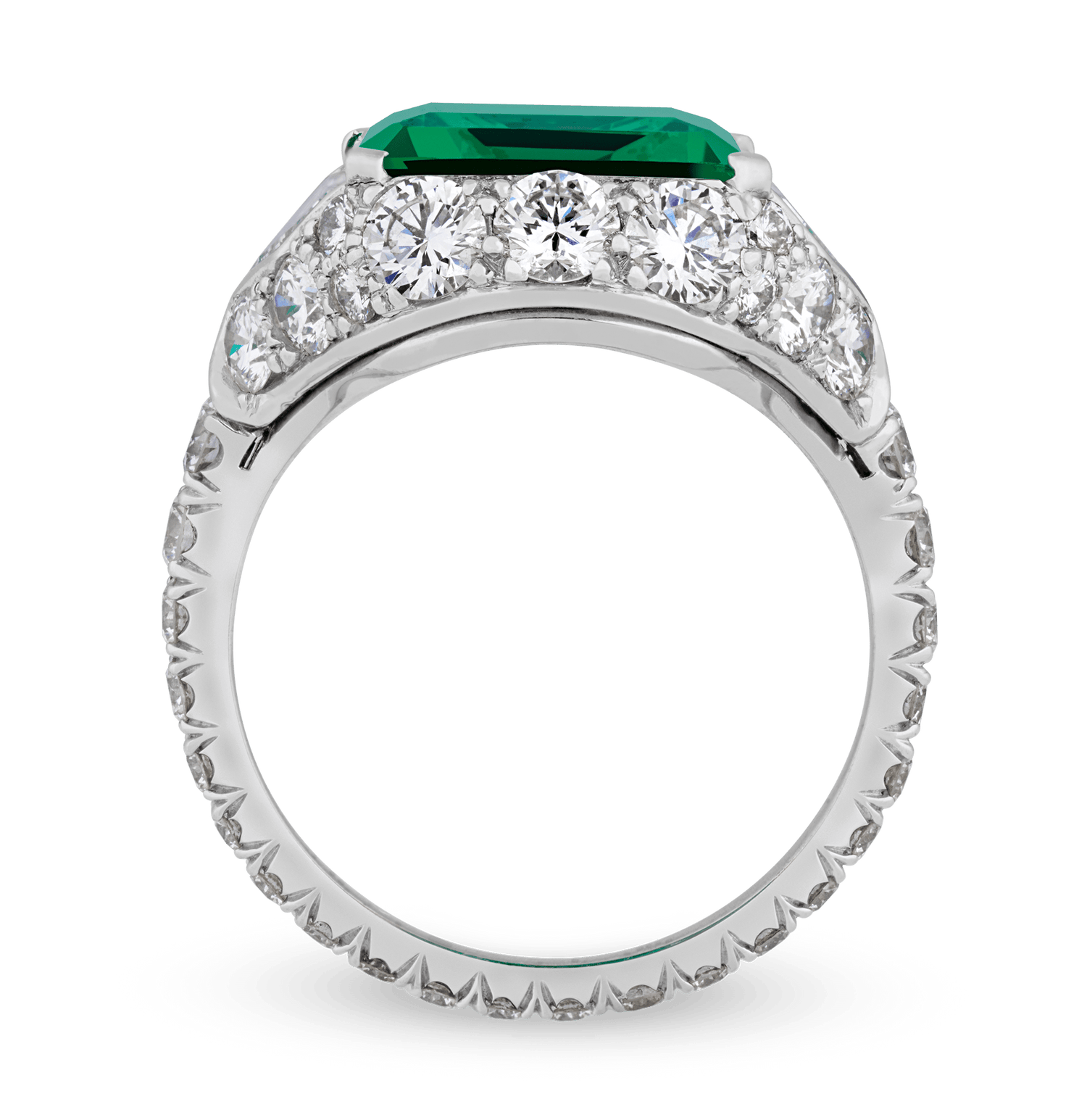 Colombian Emerald Ring, Untreated, 4.17 Carats
