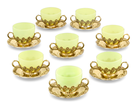 Royal Chrysanthemum Silver Gilt Bouillon Cups by Tiffany & Co.