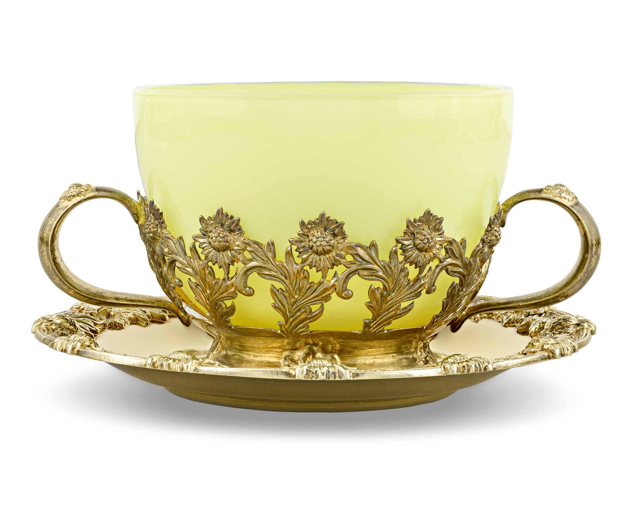 Royal Chrysanthemum Silver Gilt Bouillon Cups by Tiffany & Co.