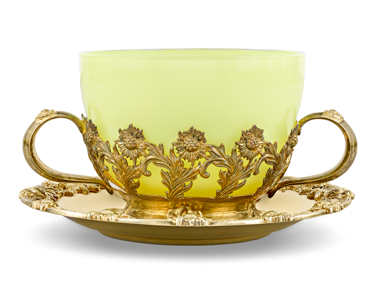 Royal Chrysanthemum Silver Gilt Bouillon Cups by Tiffany & Co.