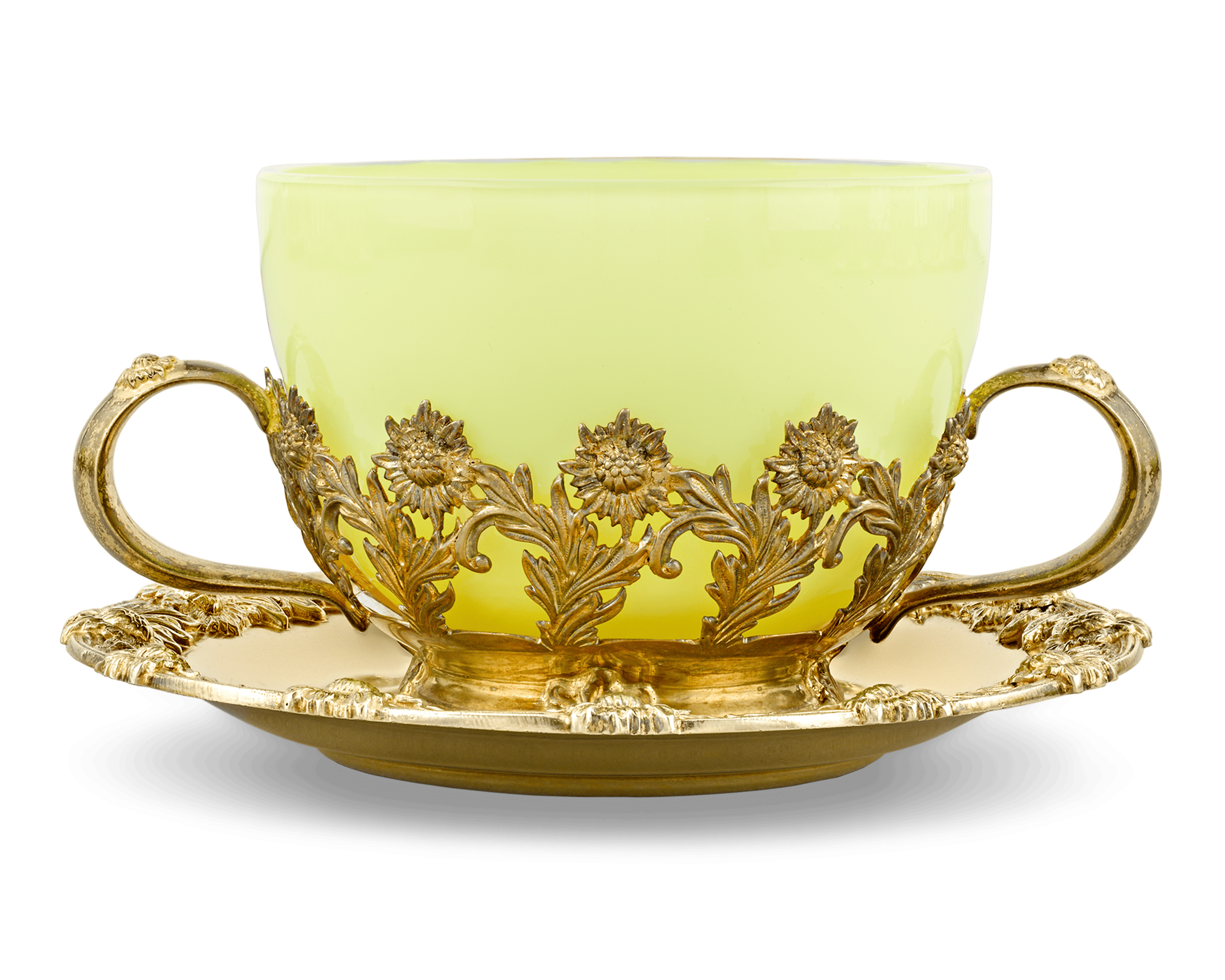 Royal Chrysanthemum Silver Gilt Bouillon Cups by Tiffany & Co.
