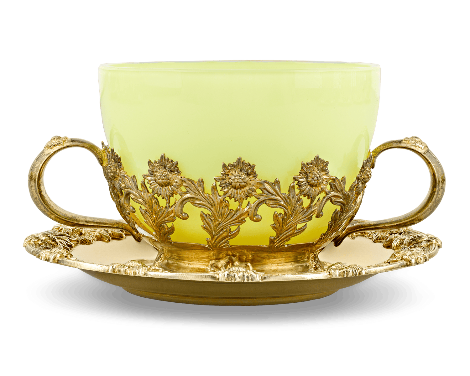 Royal Chrysanthemum Silver Gilt Bouillon Cups by Tiffany & Co.