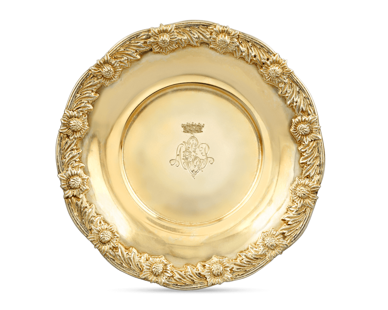 Royal Chrysanthemum Silver Gilt Bouillon Cups by Tiffany & Co.