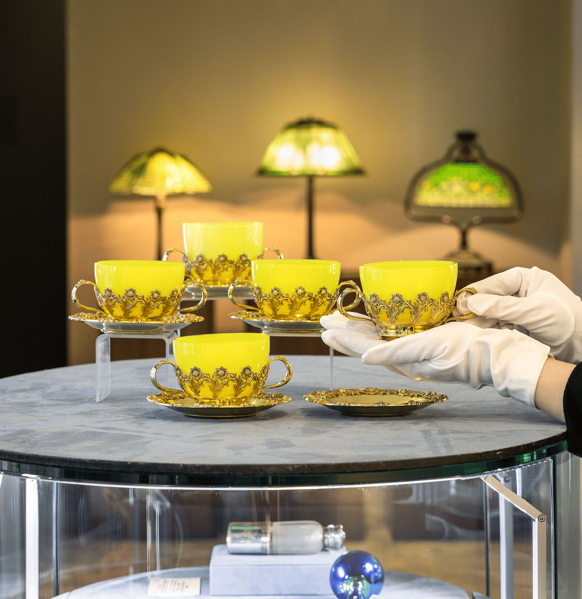 Royal Chrysanthemum Silver Gilt Bouillon Cups by Tiffany & Co.