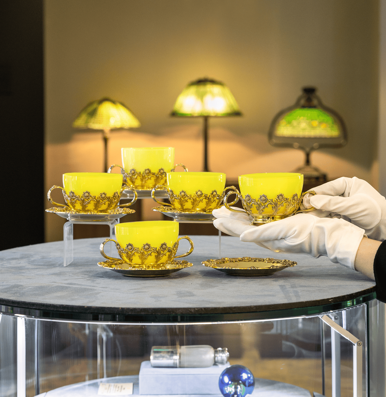 Royal Chrysanthemum Silver Gilt Bouillon Cups by Tiffany & Co.
