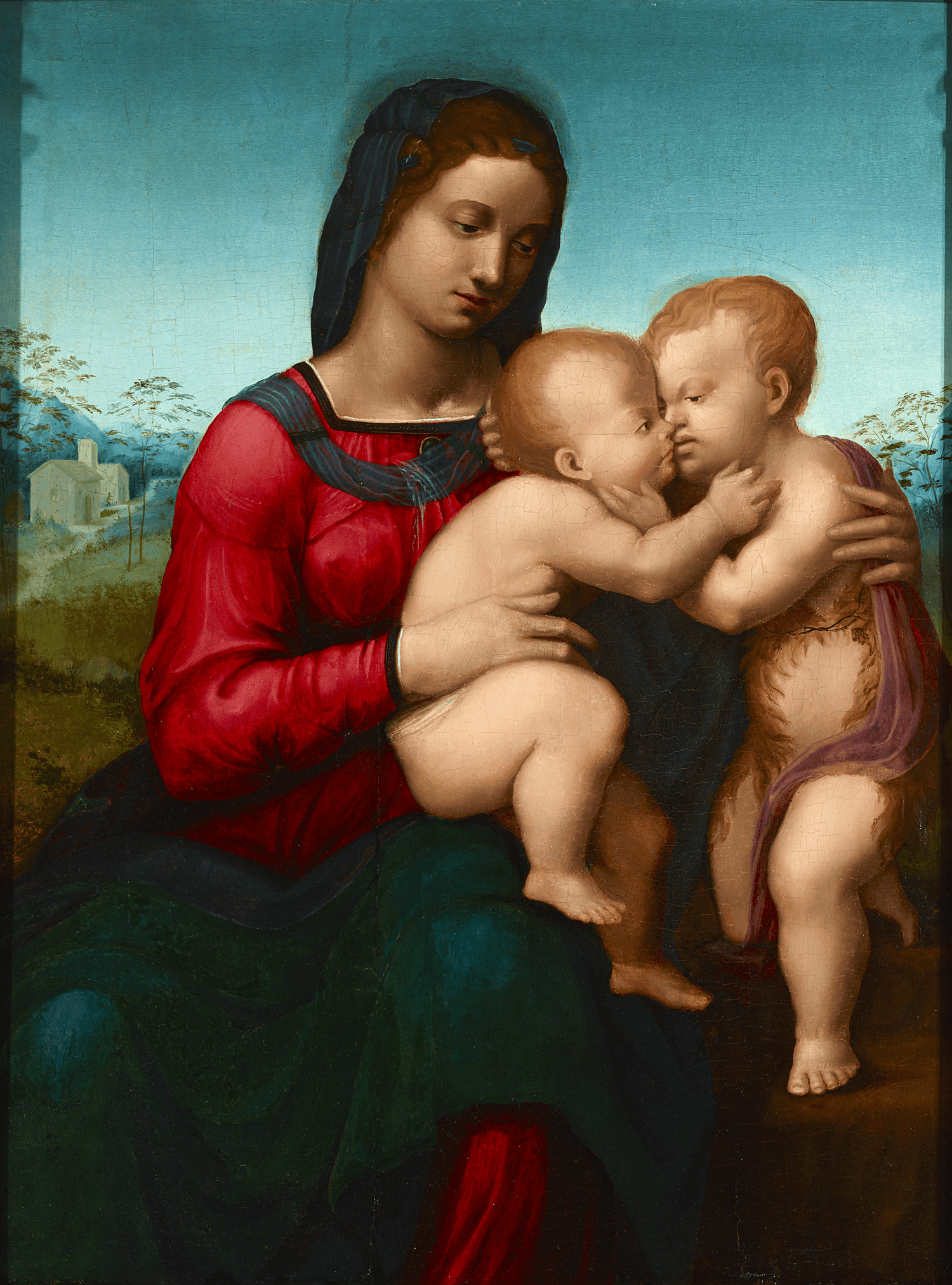 Virgin and Child with the Infant Saint John by Domenico Puligo