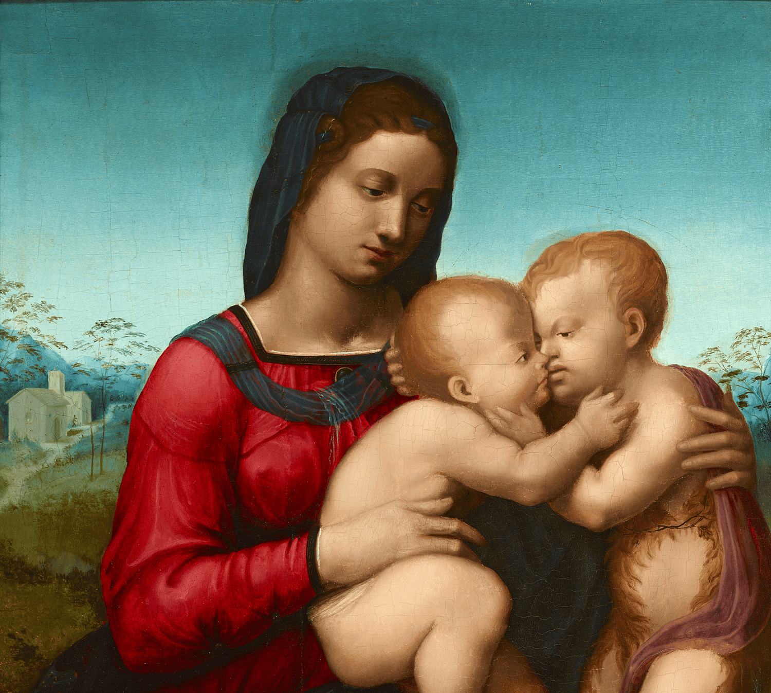 Virgin and Child with the Infant Saint John by Domenico Puligo