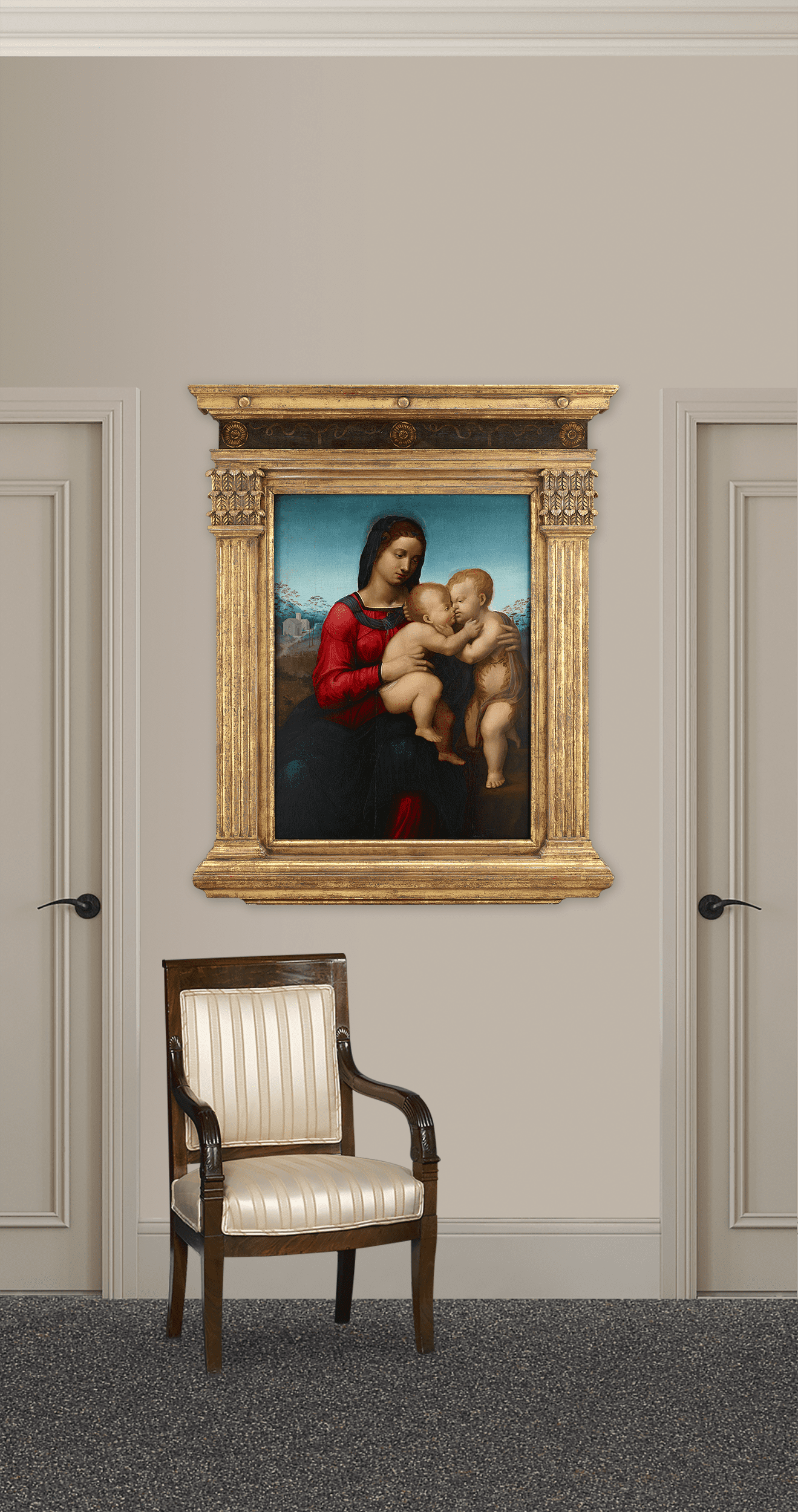 Virgin and Child with the Infant Saint John by Domenico Puligo