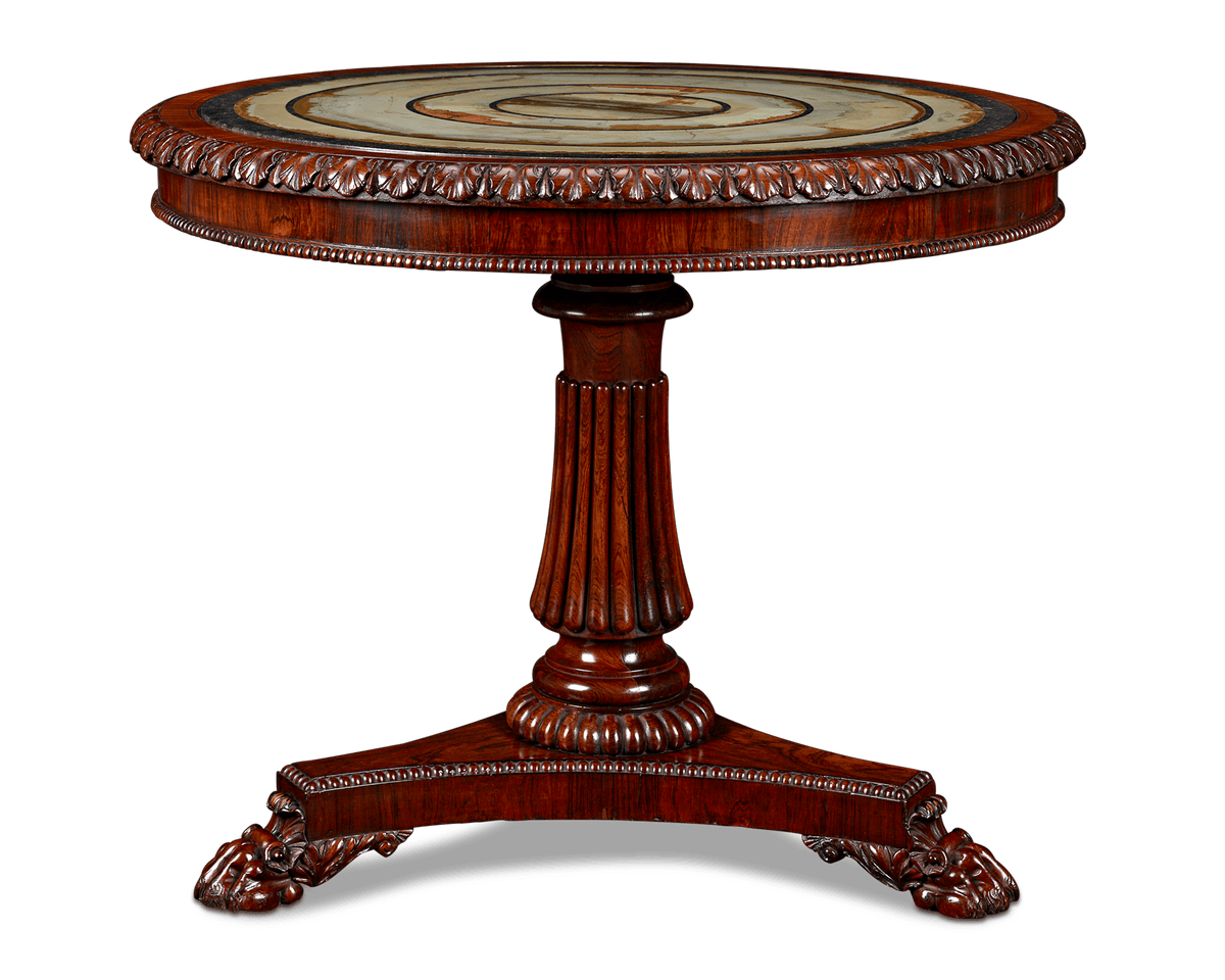 Pietra Paesina Specimen Table Attributed to Gillows