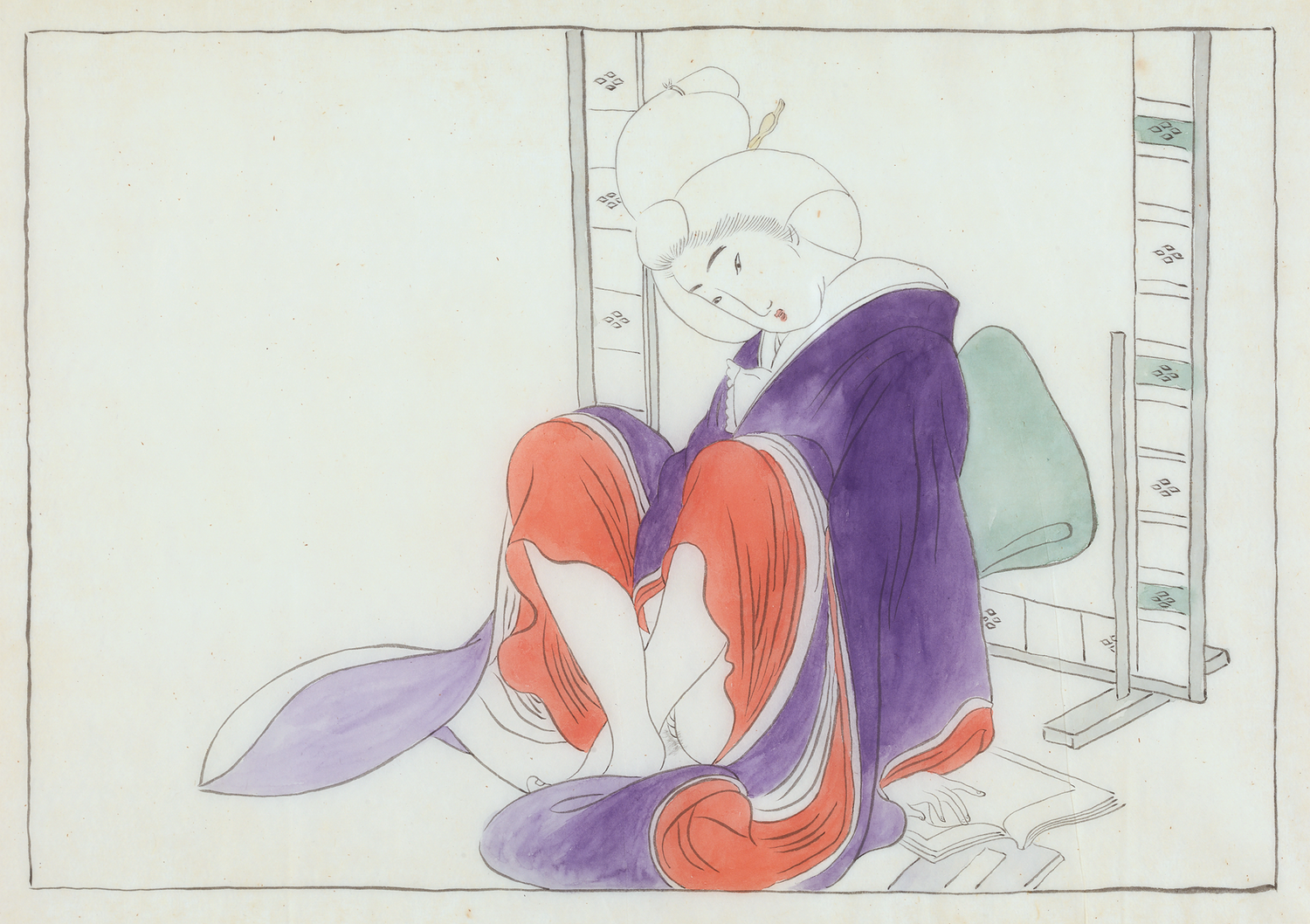 Japanese Shunga, Sitting Woman