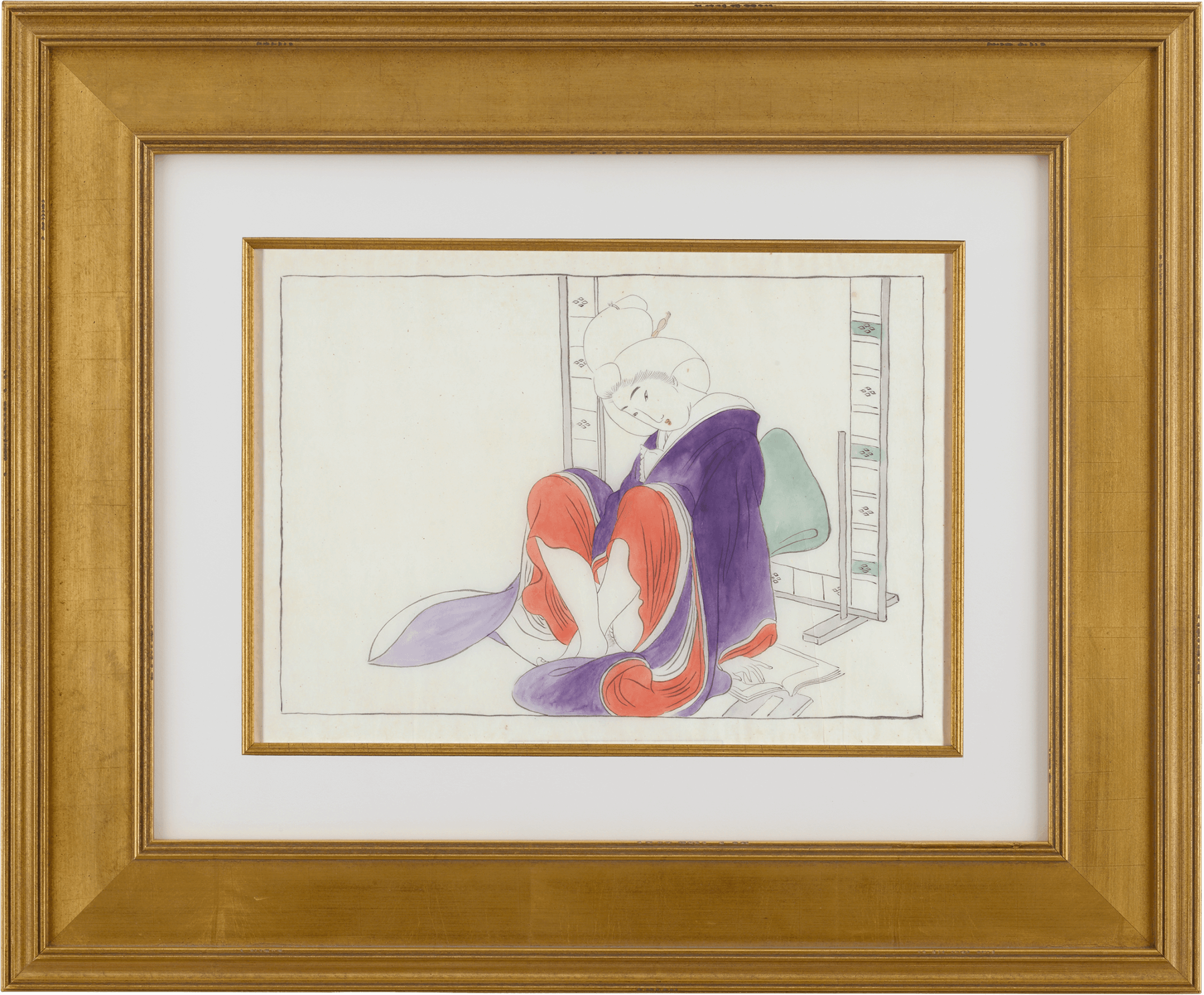 Japanese Shunga, Sitting Woman