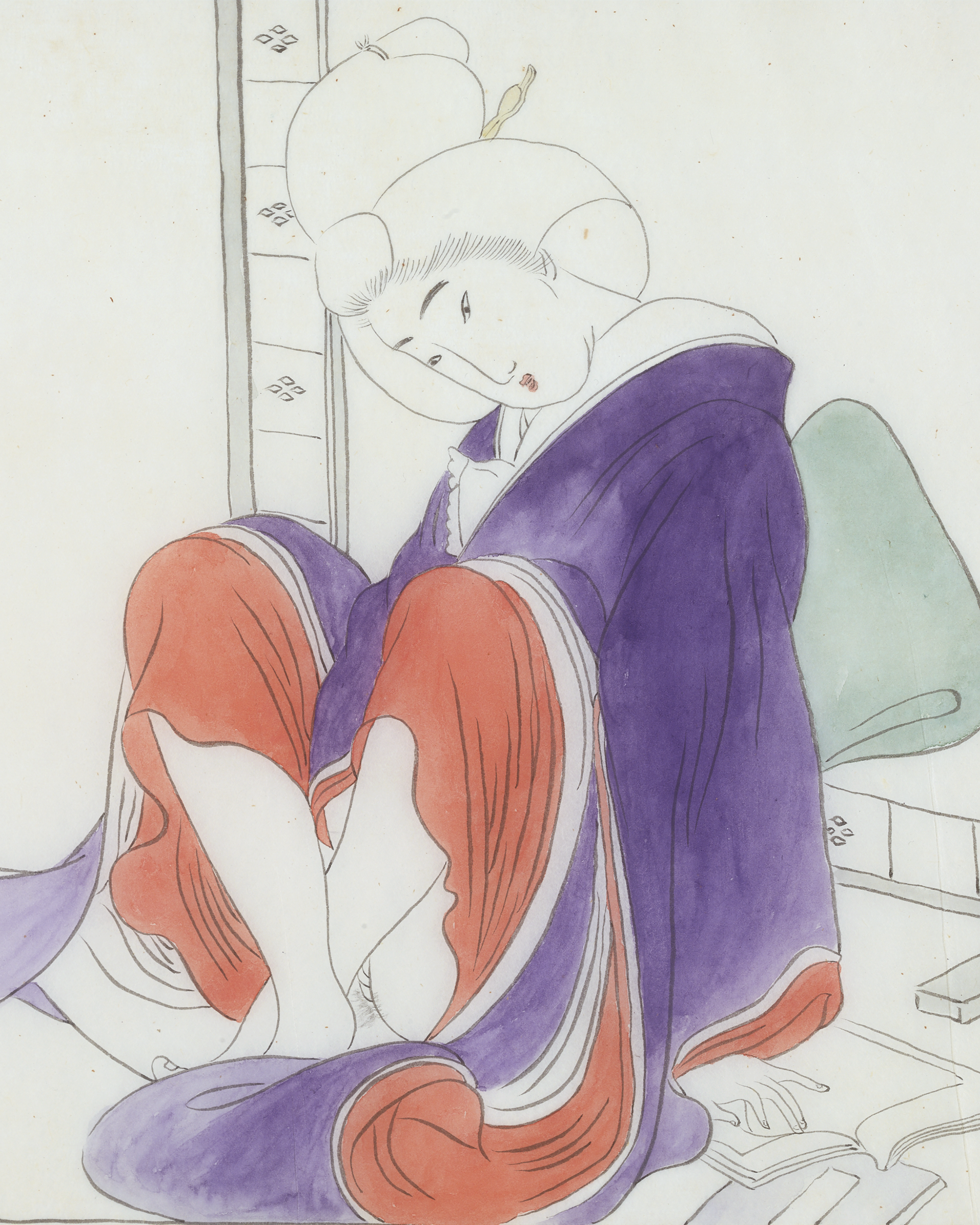 Japanese Shunga, Sitting Woman
