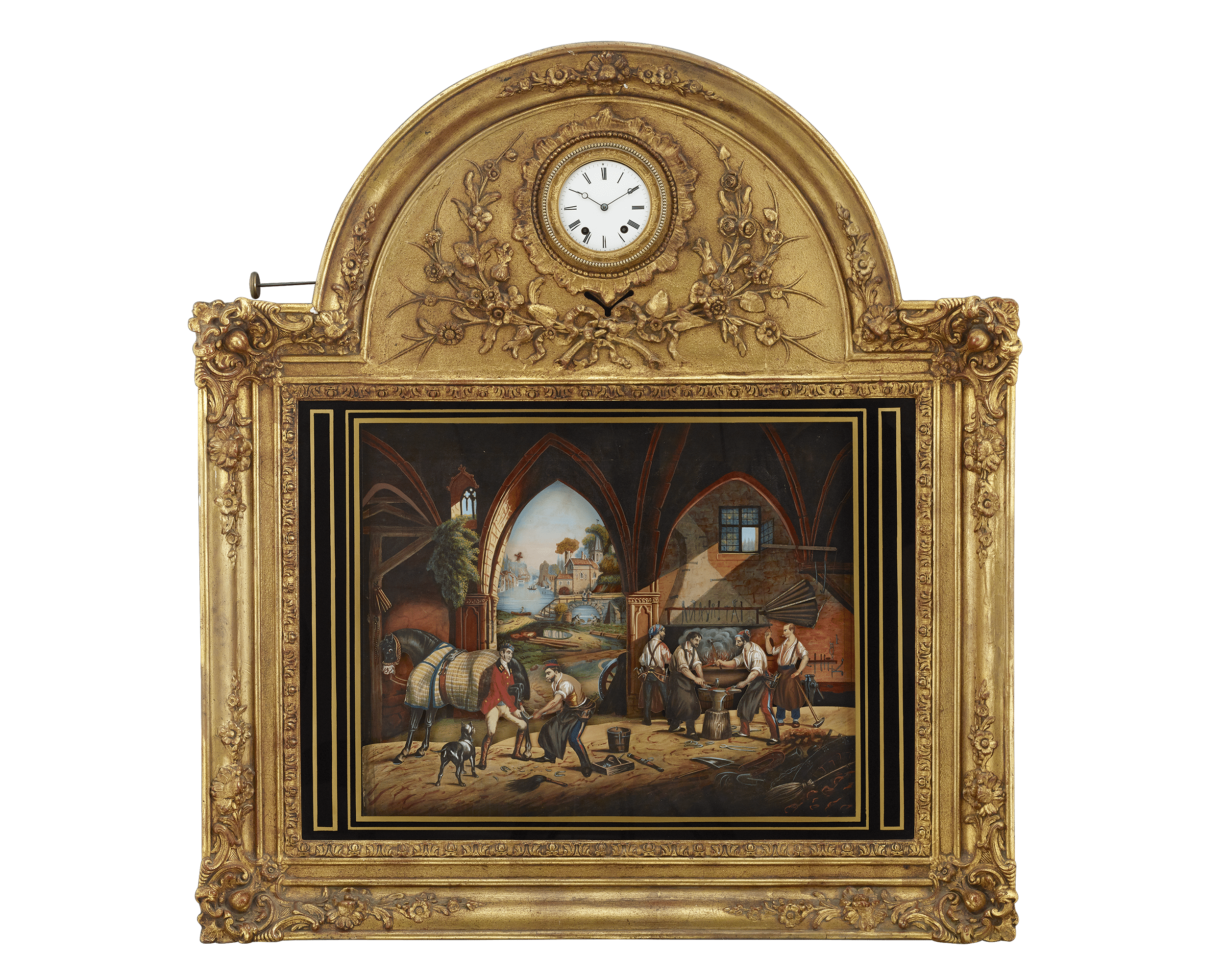 French Musical Automaton Picture Clock