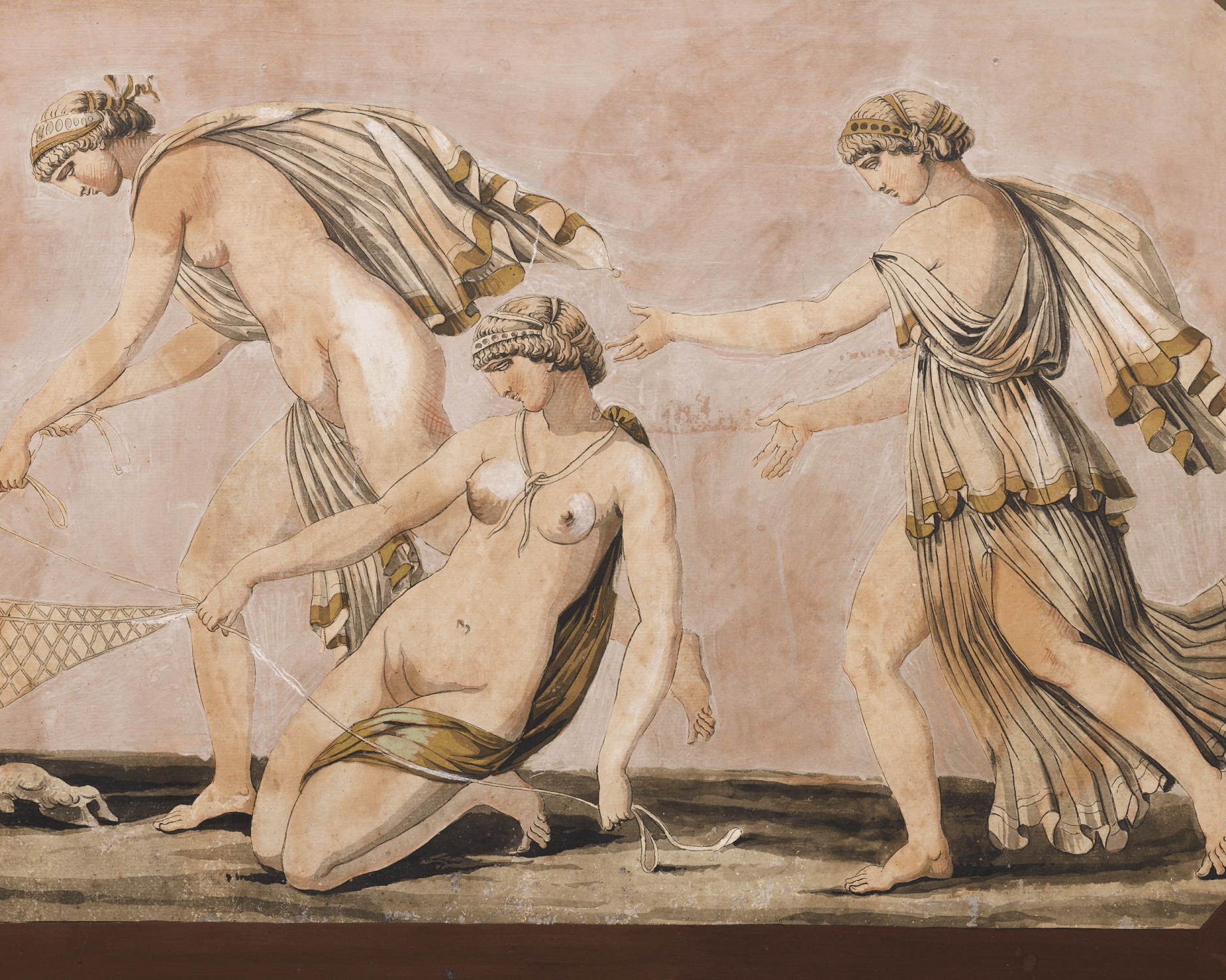 Italian Panel with Satyr and Nymphs