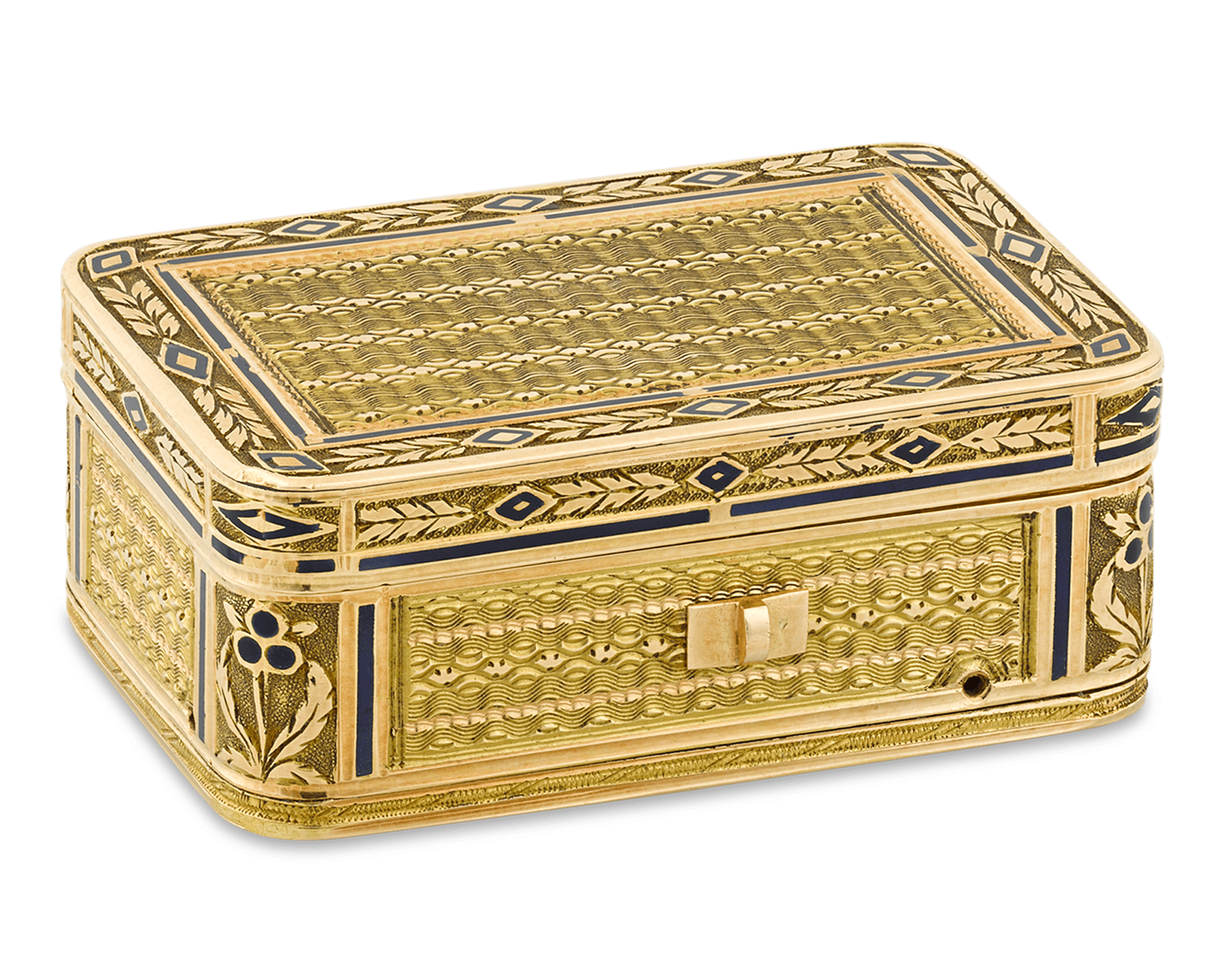 19th-Century Swiss Gold Musical Vinaigrette