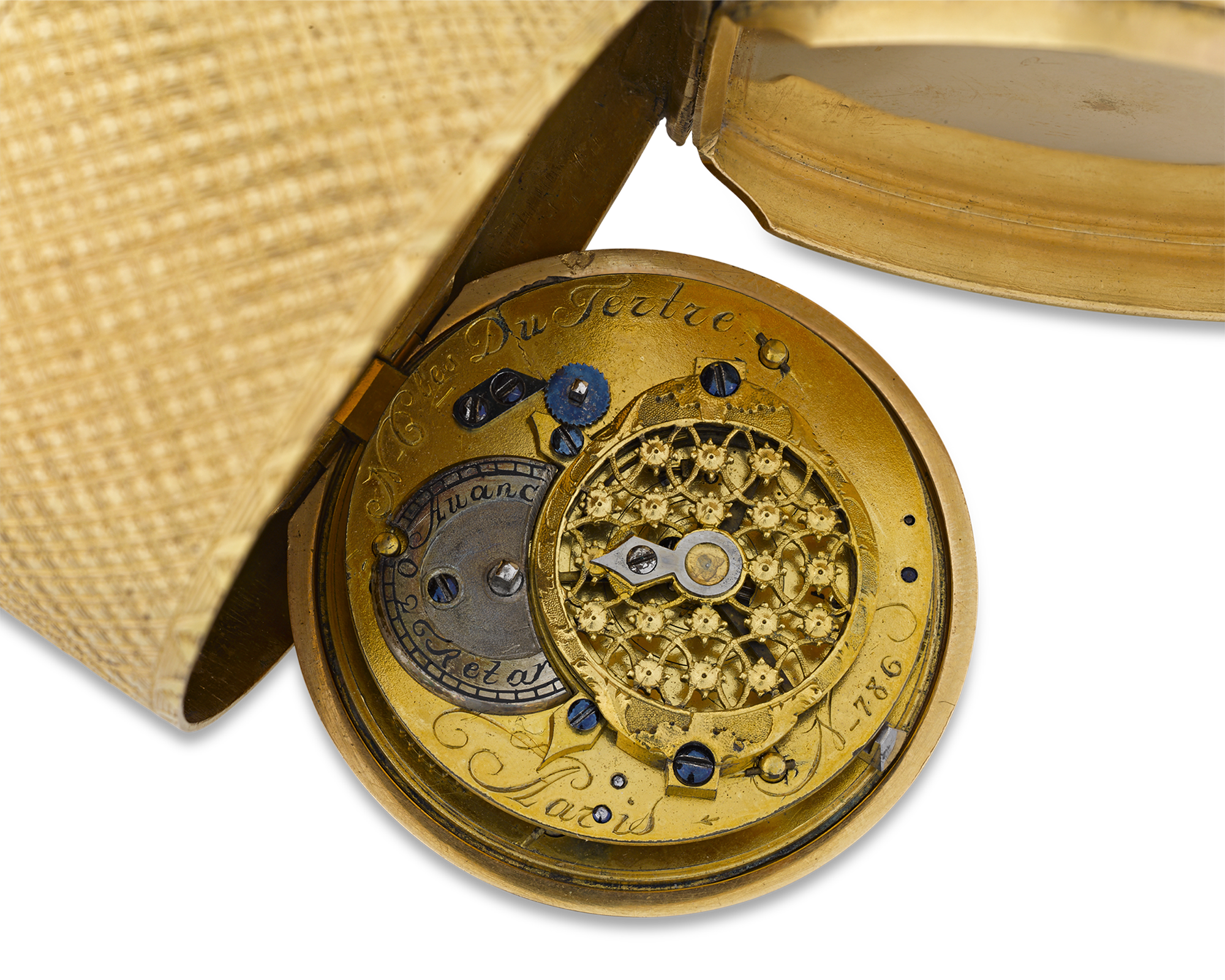 18th-Century French Gold Snuff Box and Watch