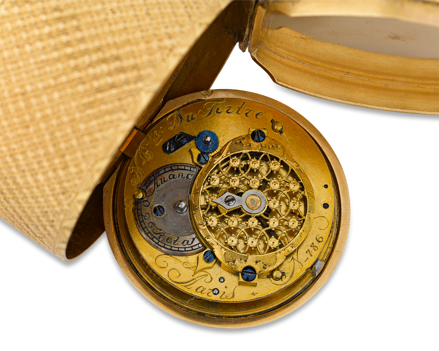 18th-Century French Gold Snuff Box and Watch