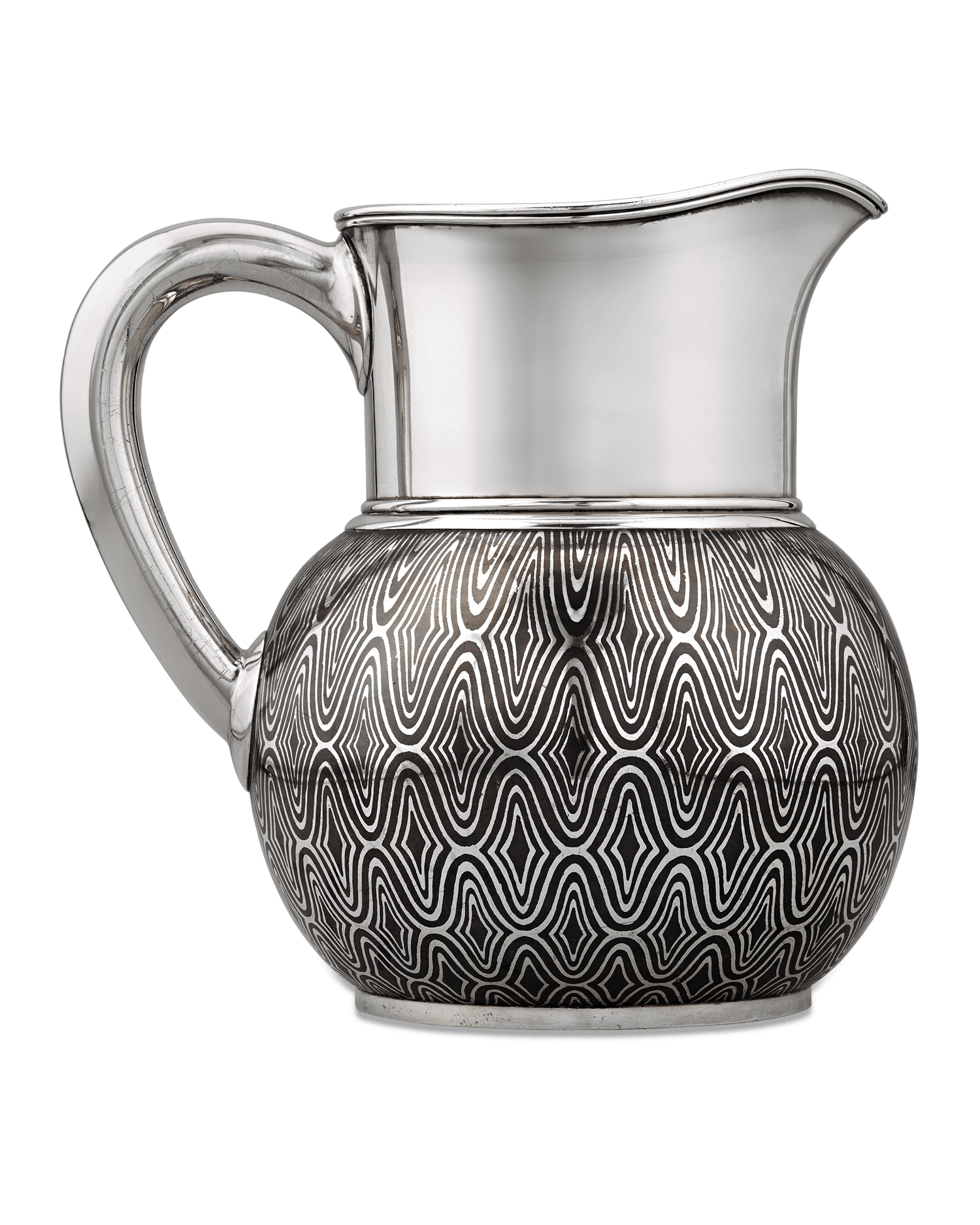 Silver and Copper Niello Pitcher by Tiffany & Co.