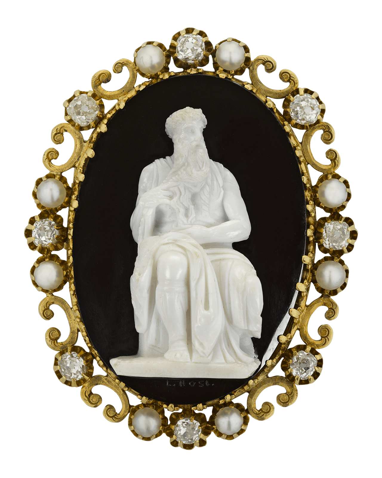 Antique Moses Cameo Brooch