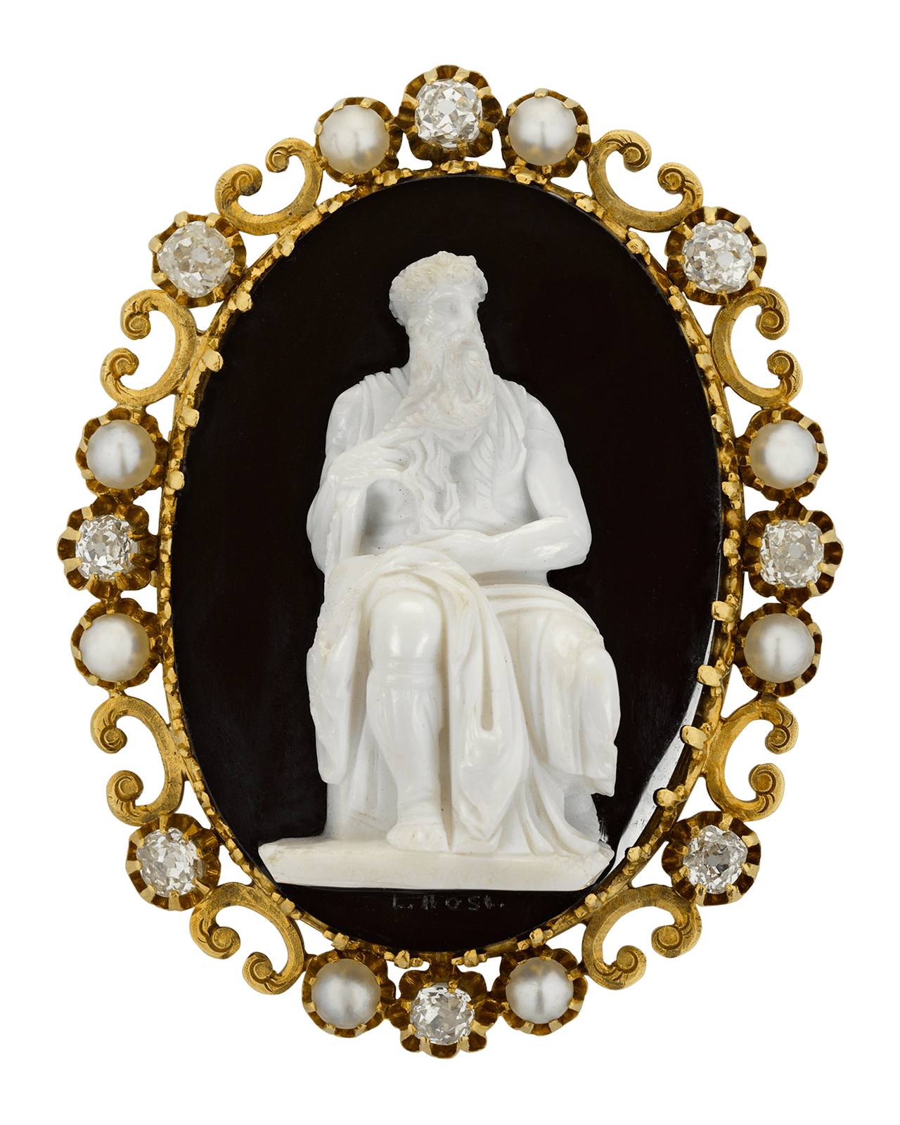 Antique Moses Cameo Brooch