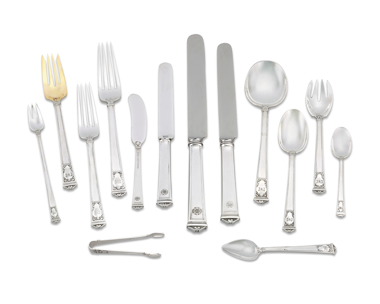 Tiffany & Co. San Lorenzo Silver Flatware Service, 248 Pieces