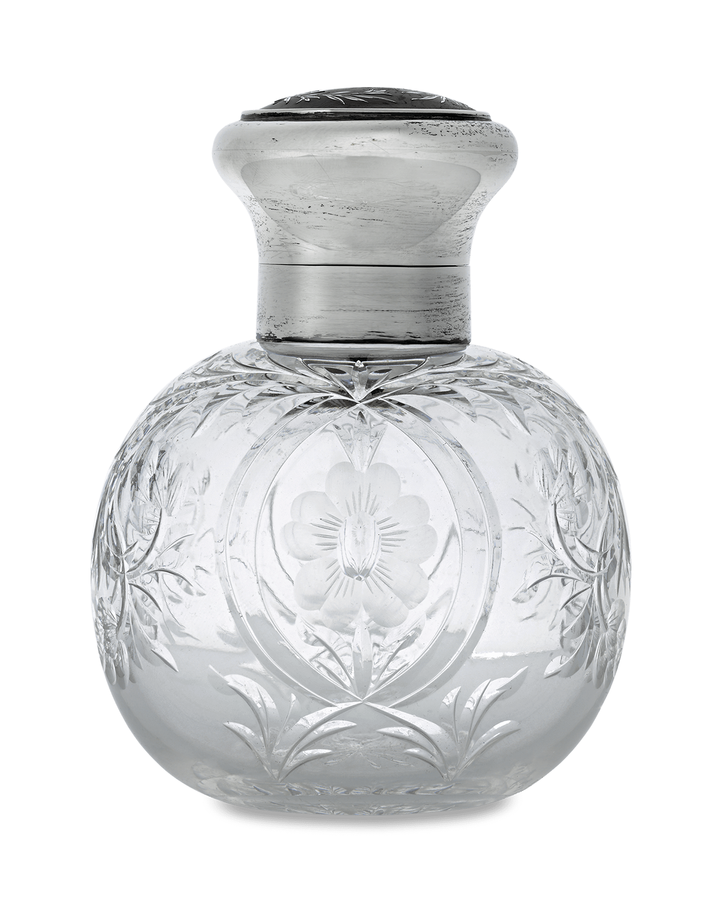 British Floral Perfume Bottle by Mappin & Webb