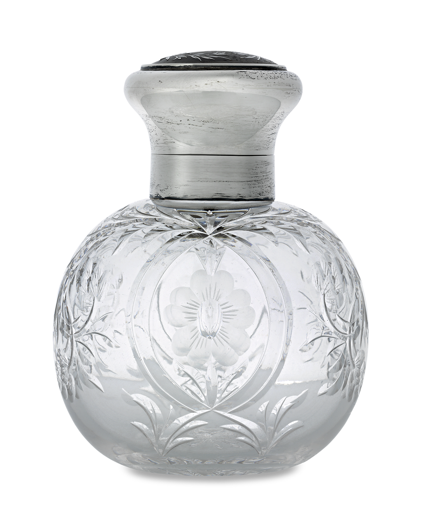 British Floral Perfume Bottle by Mappin & Webb