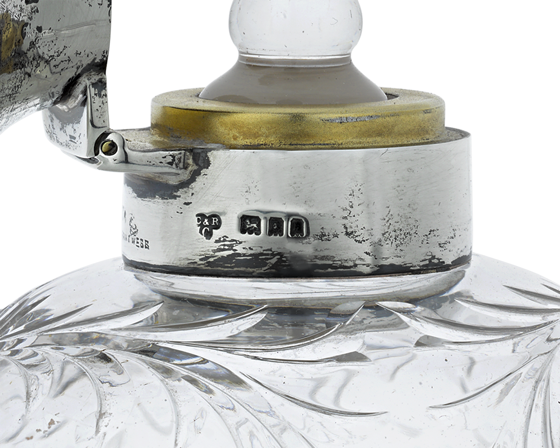 British Floral Perfume Bottle by Mappin & Webb