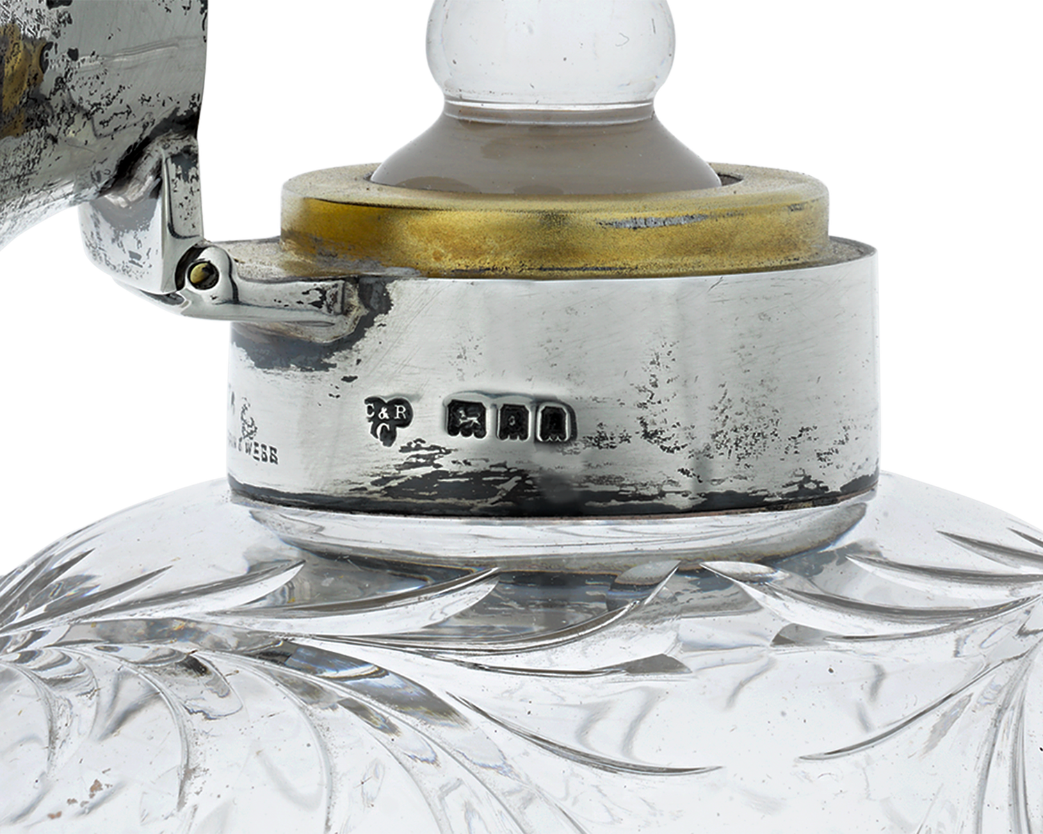 British Floral Perfume Bottle by Mappin & Webb