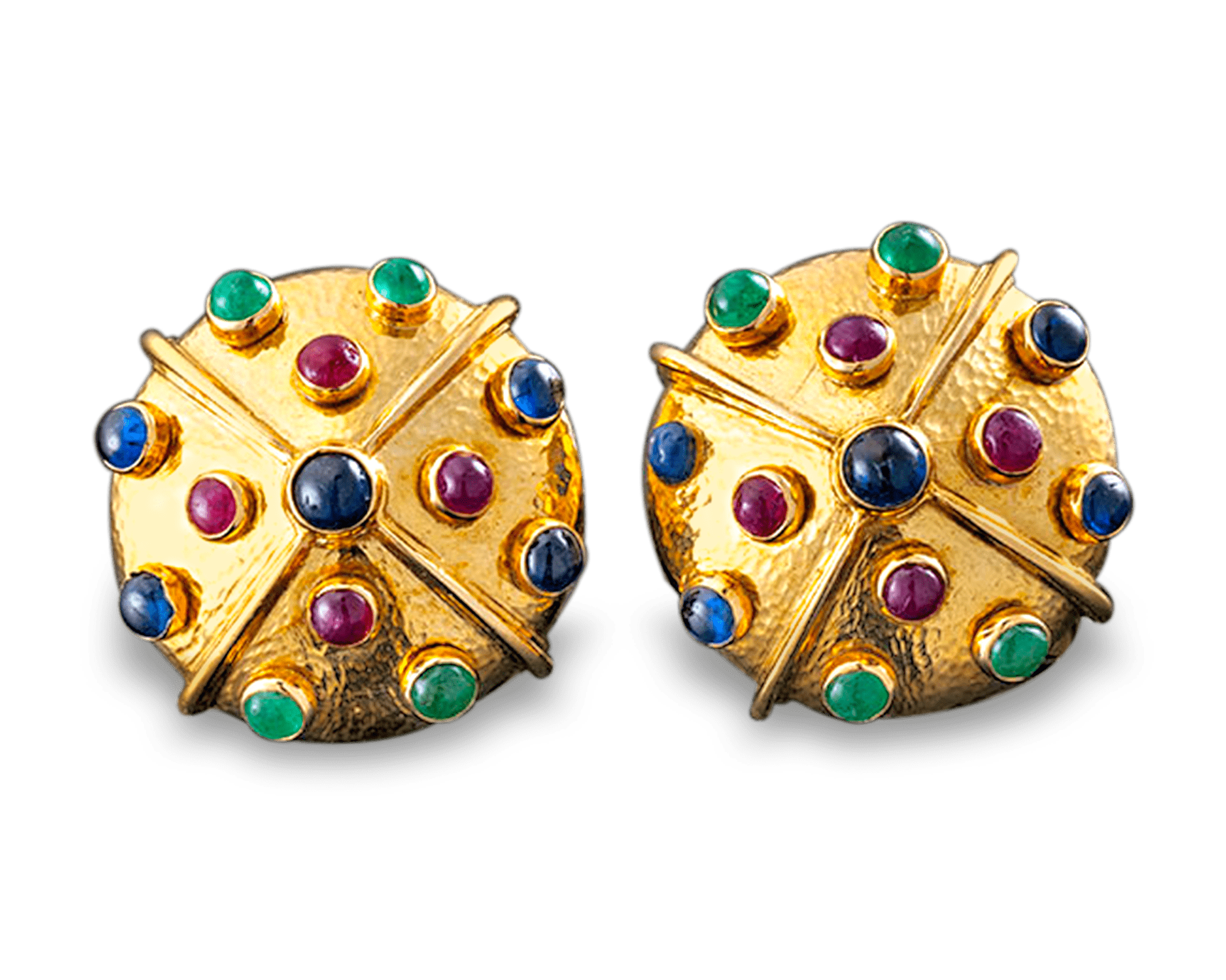 David Webb Multi-Color Gemstone Earrings