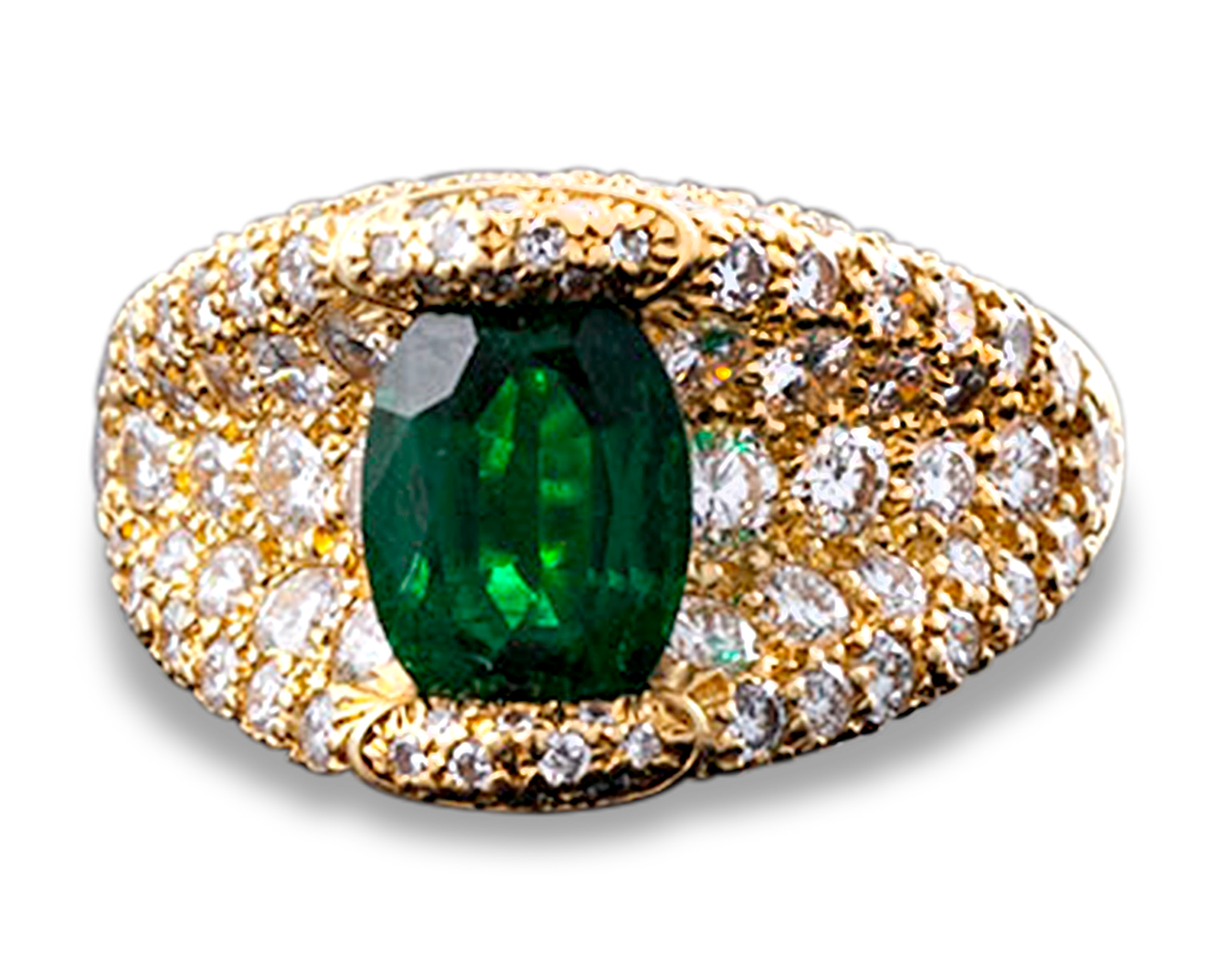 Henry Dunay Tsavorite Garnet and Diamond Ring