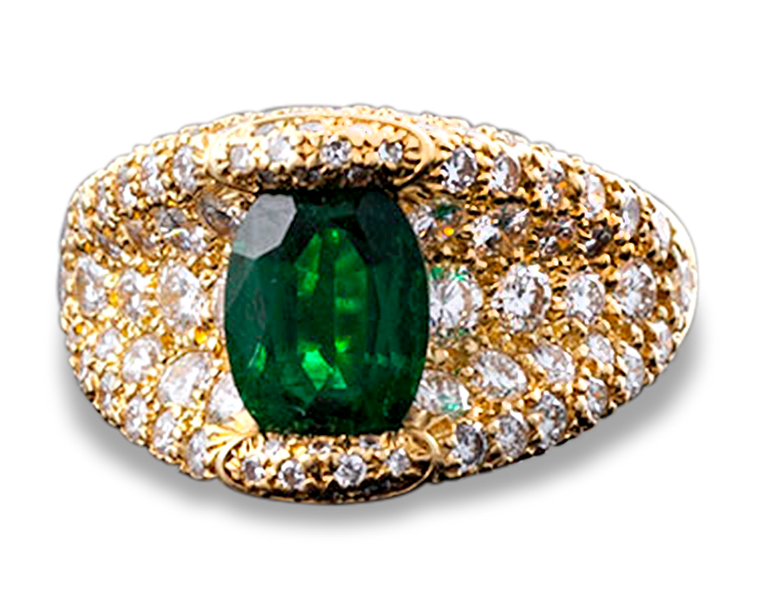 Henry Dunay Tsavorite Garnet and Diamond Ring