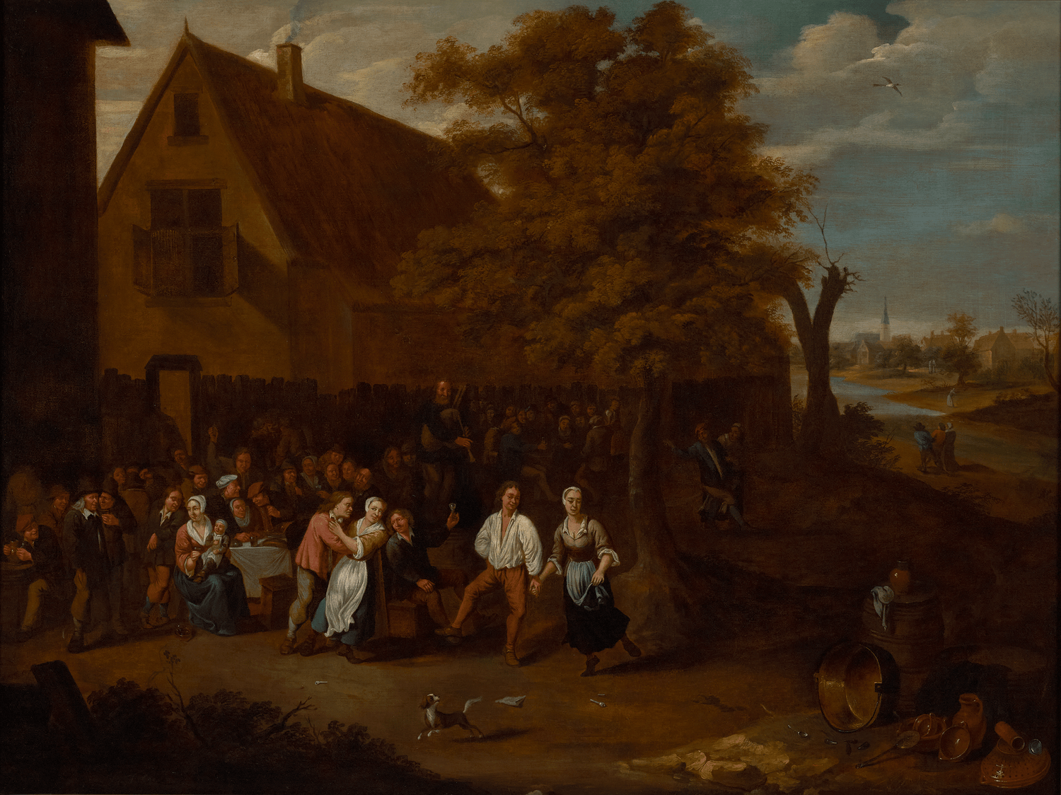 A Peasant Country Scene by Jan Thomas van Kessel